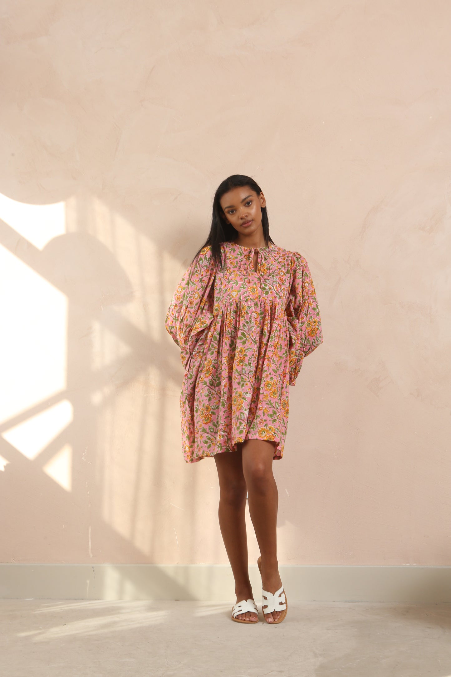 Emma Full Sleeve Midi Smock Dress
