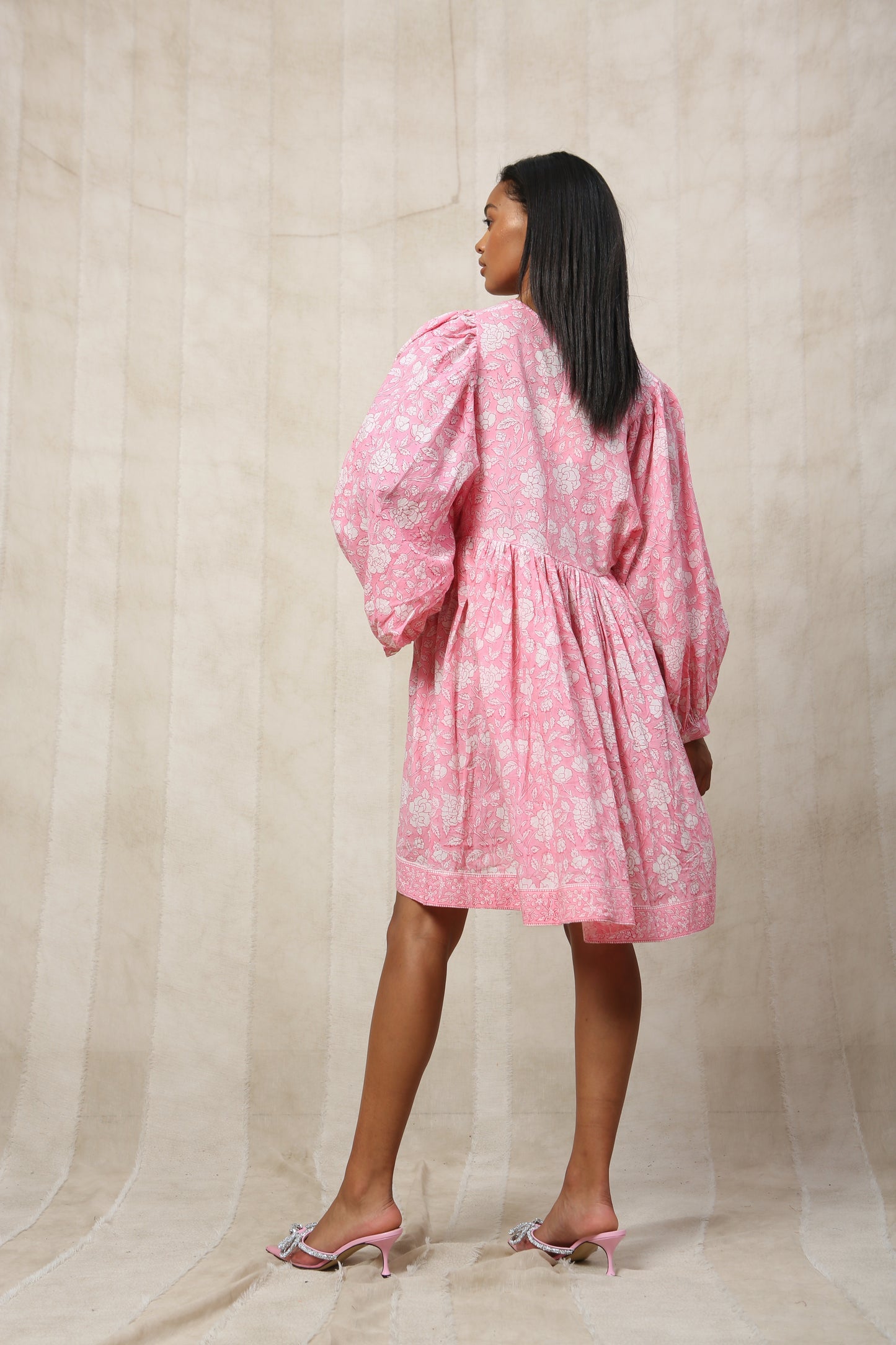 Blossom Full Sleeve Midi Smock Dress