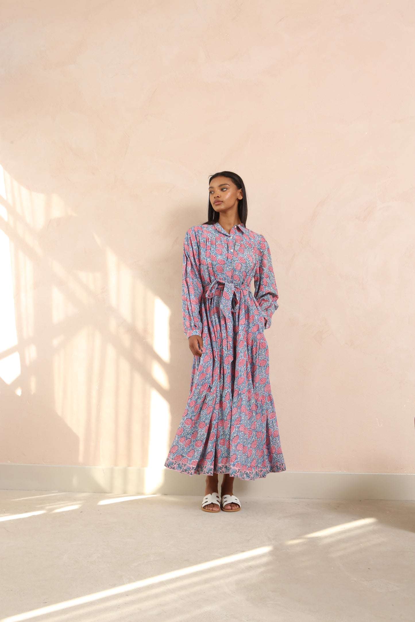 Jasper Full Sleeve Shirt Collar Maxi Dress