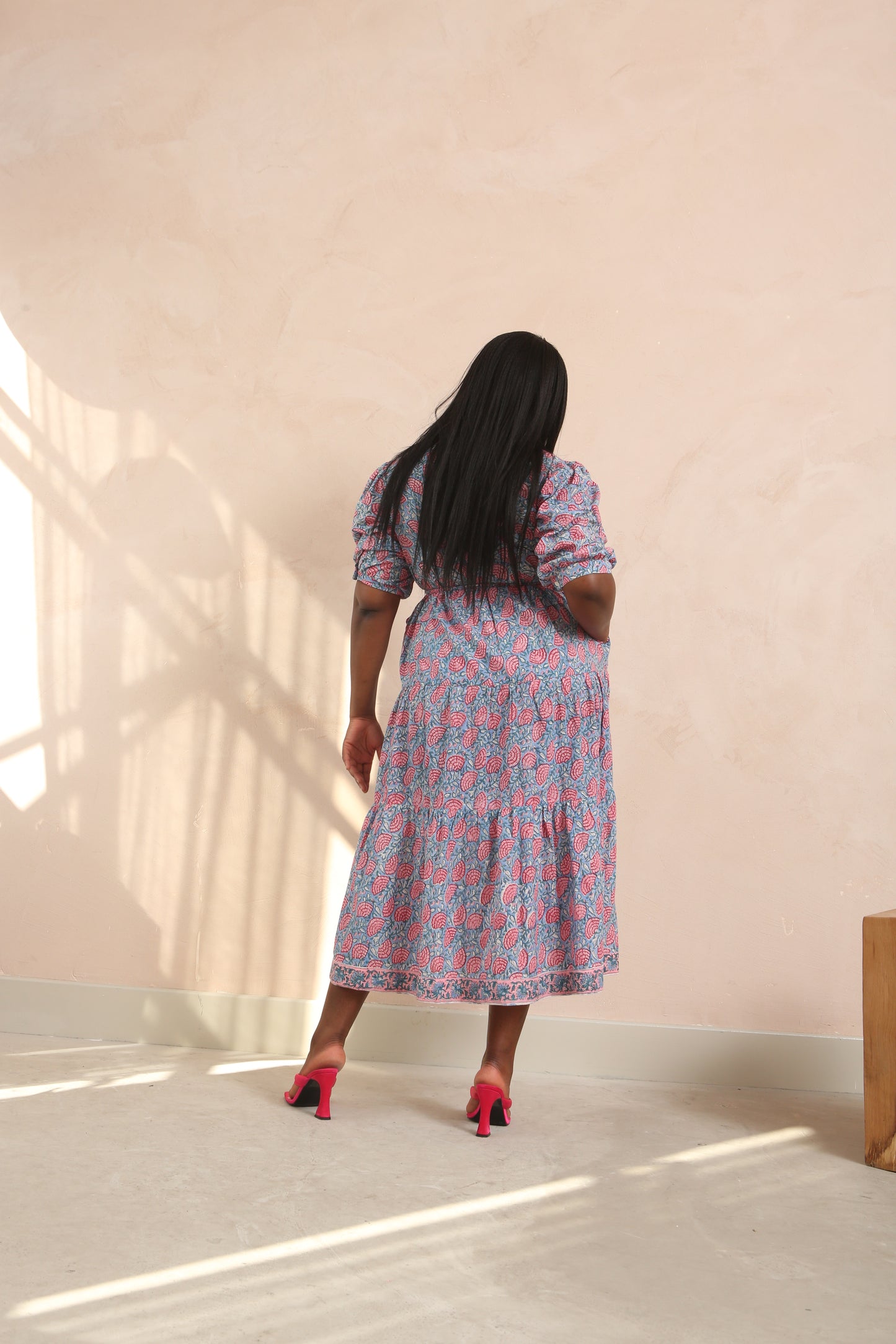 Jasper Half Sleeve Shirt Collar Maxi Dress