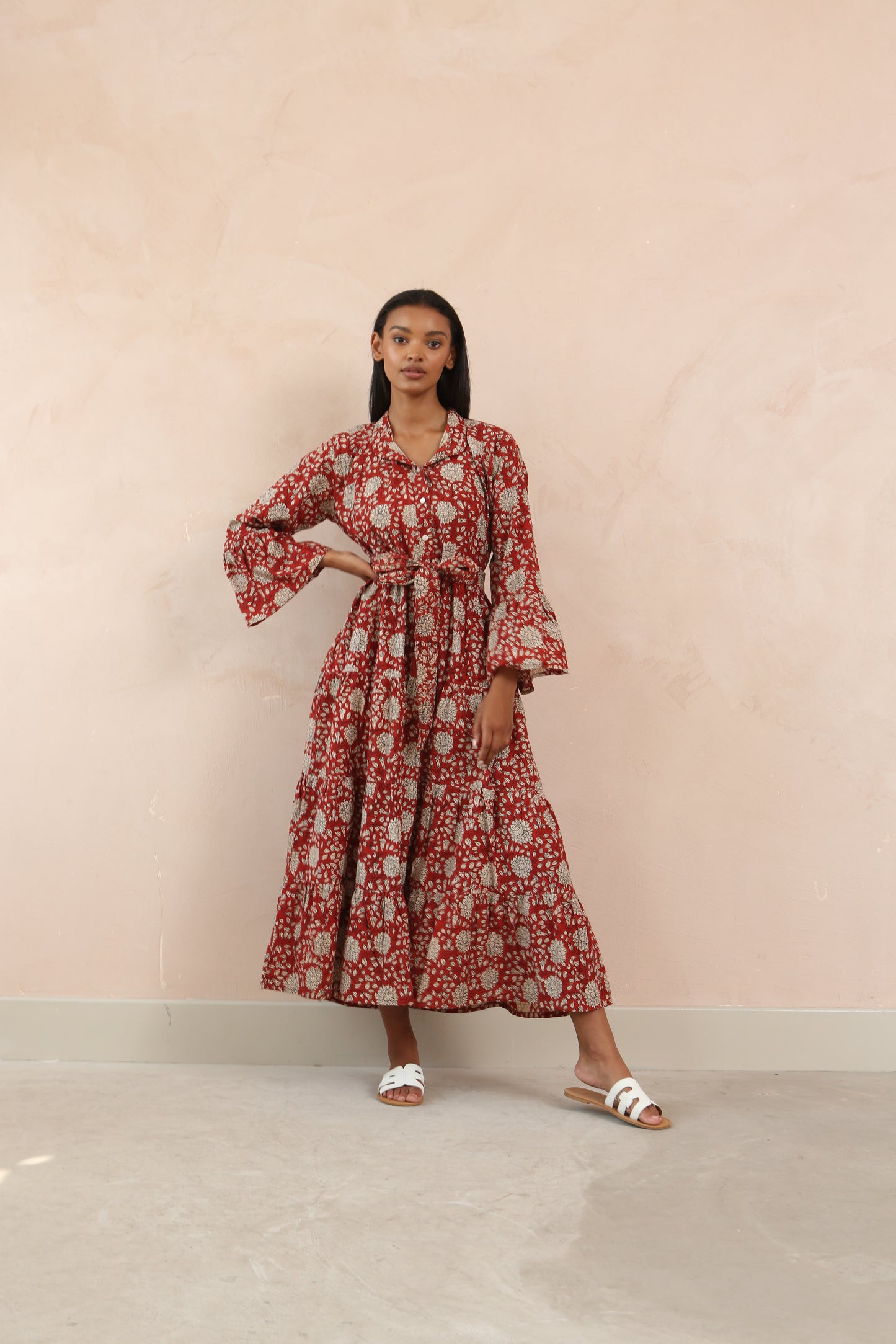 Mae Full Bell Sleeve Maxi Dress- Out of Stock
