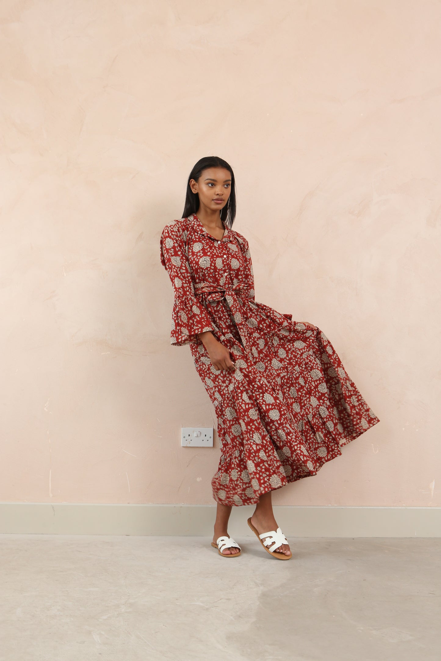 Mae Full Bell Sleeve Maxi Dress- Out of Stock