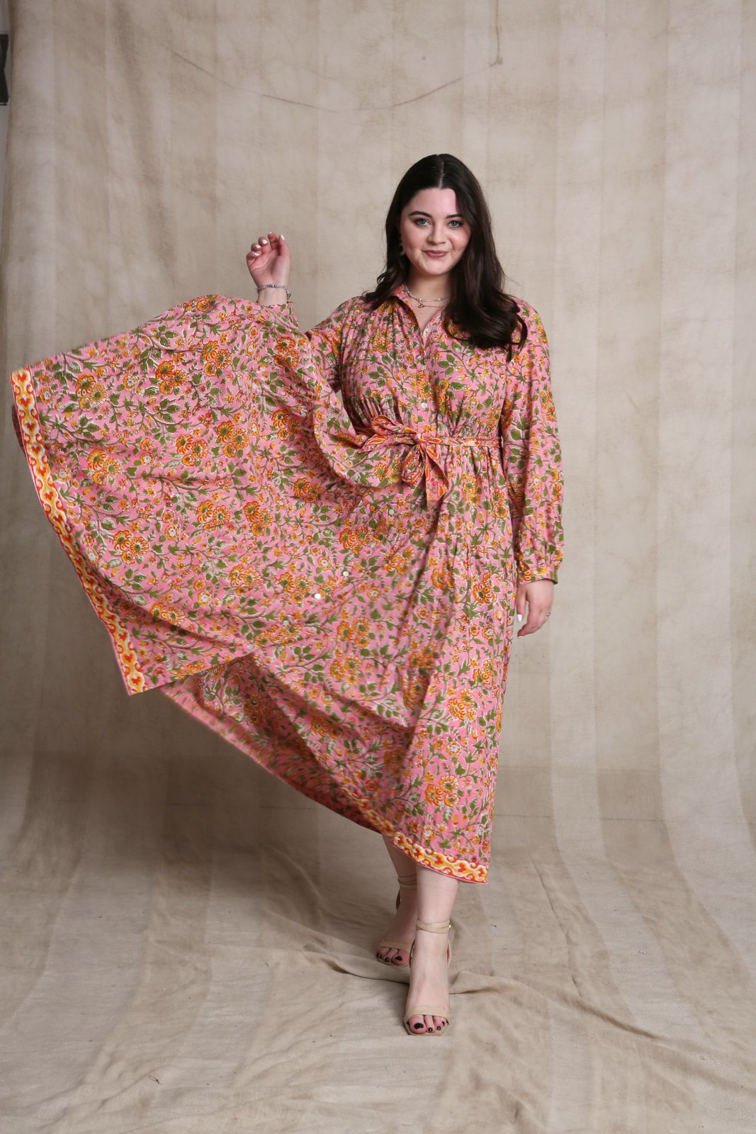 DF Cotton Maxi Dress Full Sleeves designerfriday DF Cotton Maxi Dress Full Sleeves designerfriday