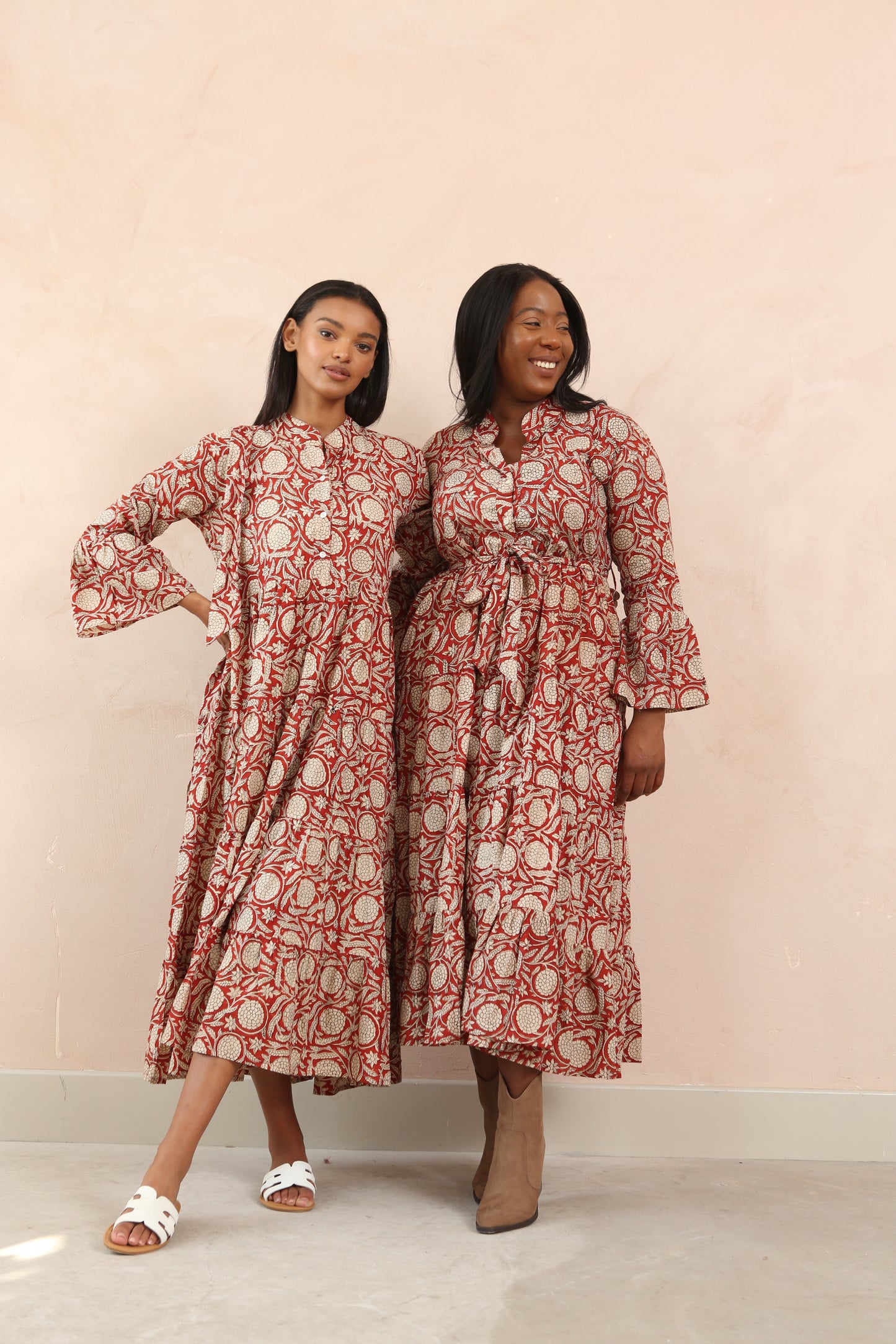 Tory Cotton Bell Sleeve Maxi Dress