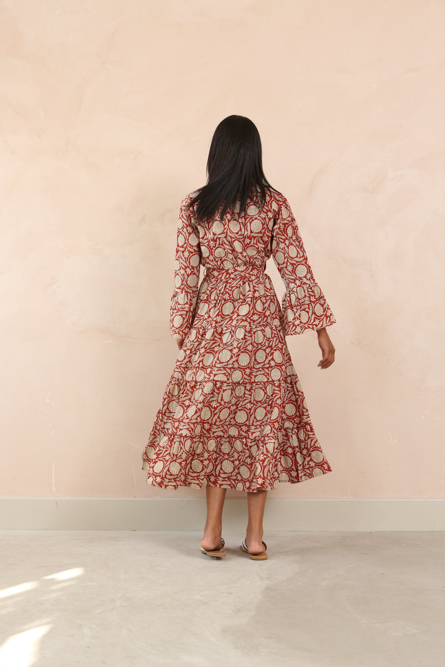 Tory Cotton Bell Sleeve Maxi Dress