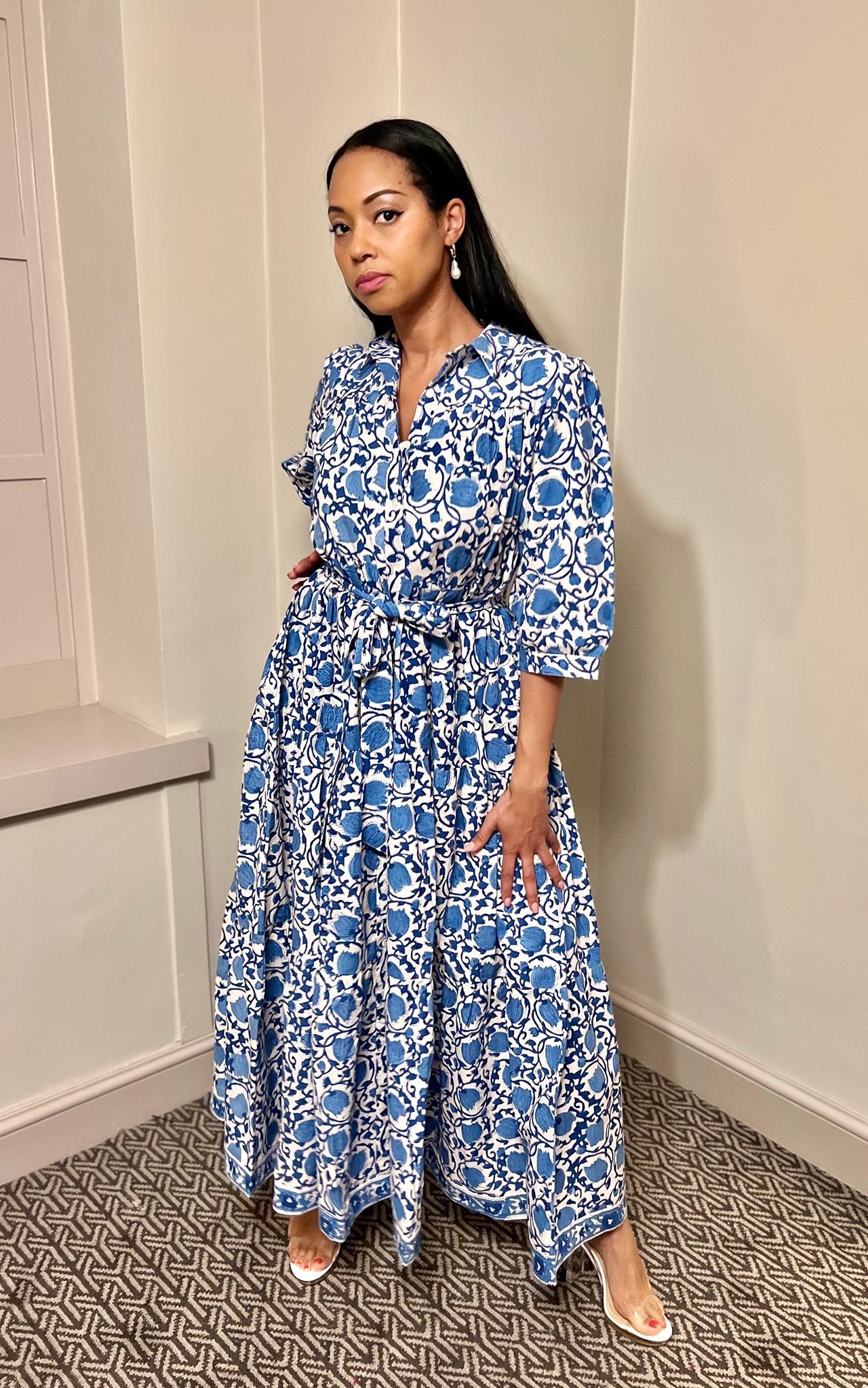Mara Cotton Shirt Collar Dress