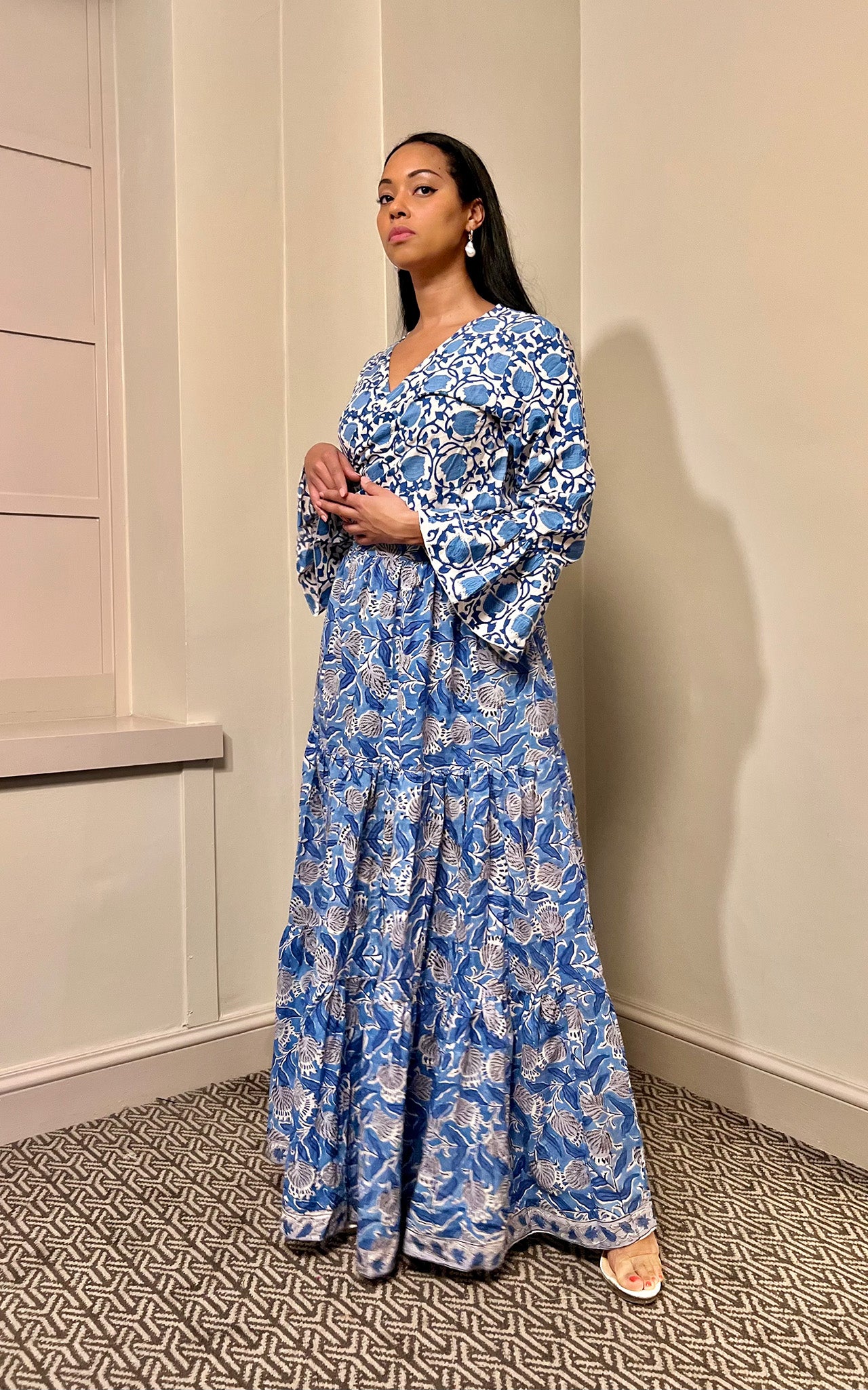 Block Print Maxi Skirt