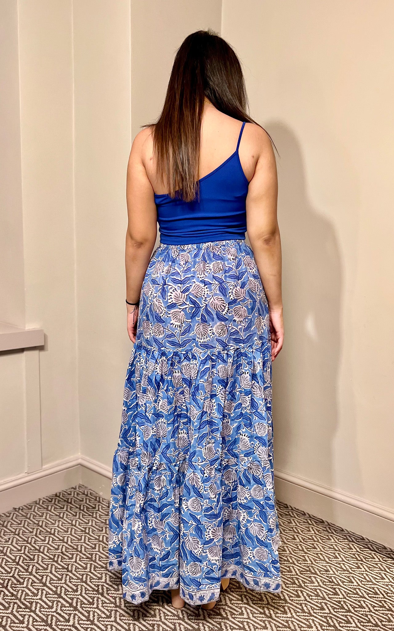 Block Print Maxi Skirt