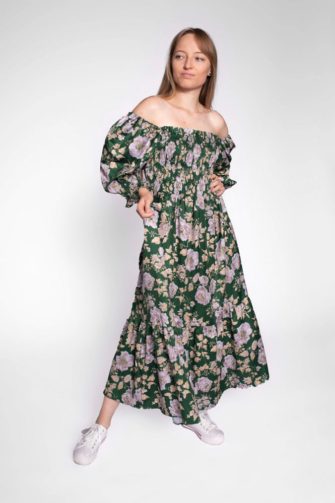 Vivian Braless Wonder Maxi Dress With Sleeves