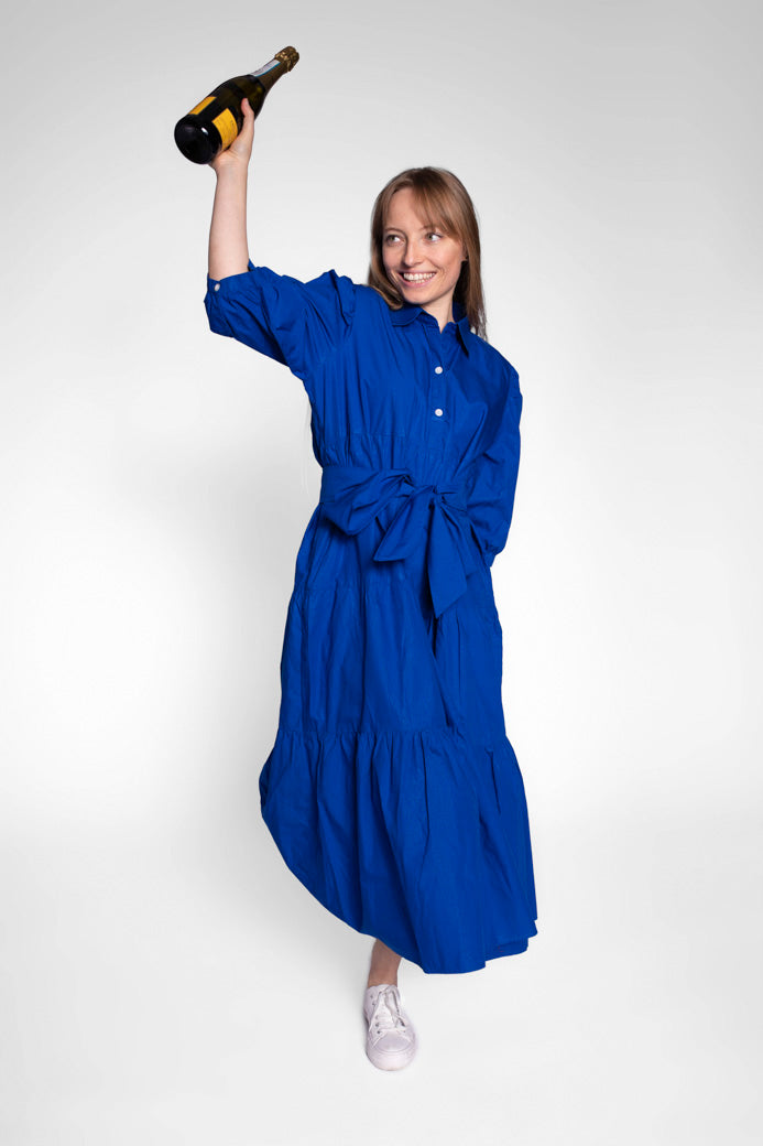 Laura Front Button Cotton Maxi Dress