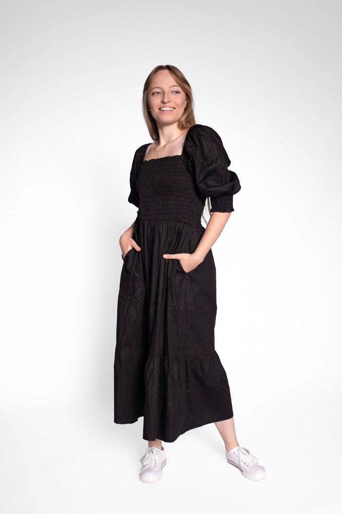 Selene Braless Wonder Maxi Dress With Sleeves