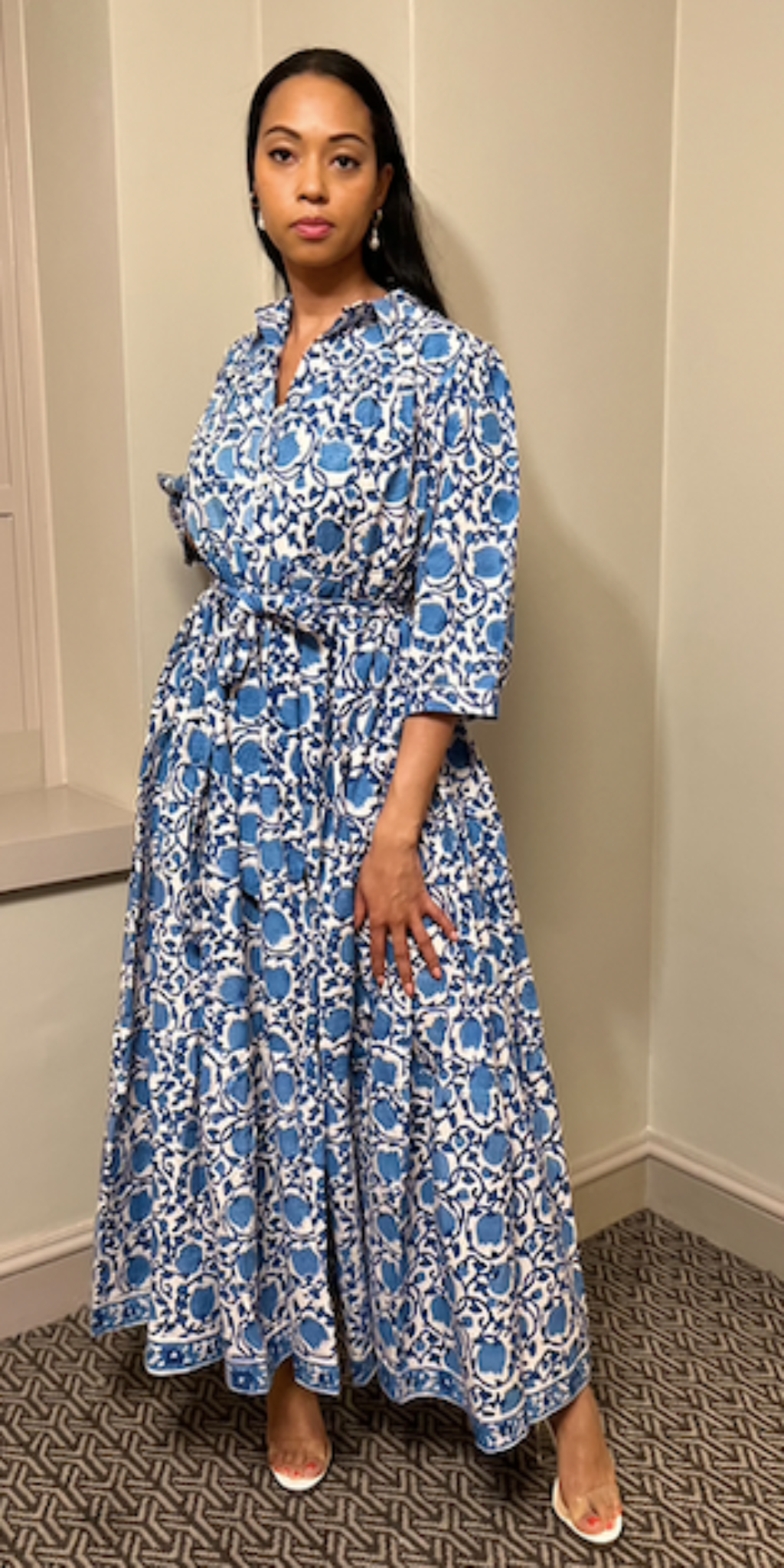 Mara Cotton Shirt Collar Dress