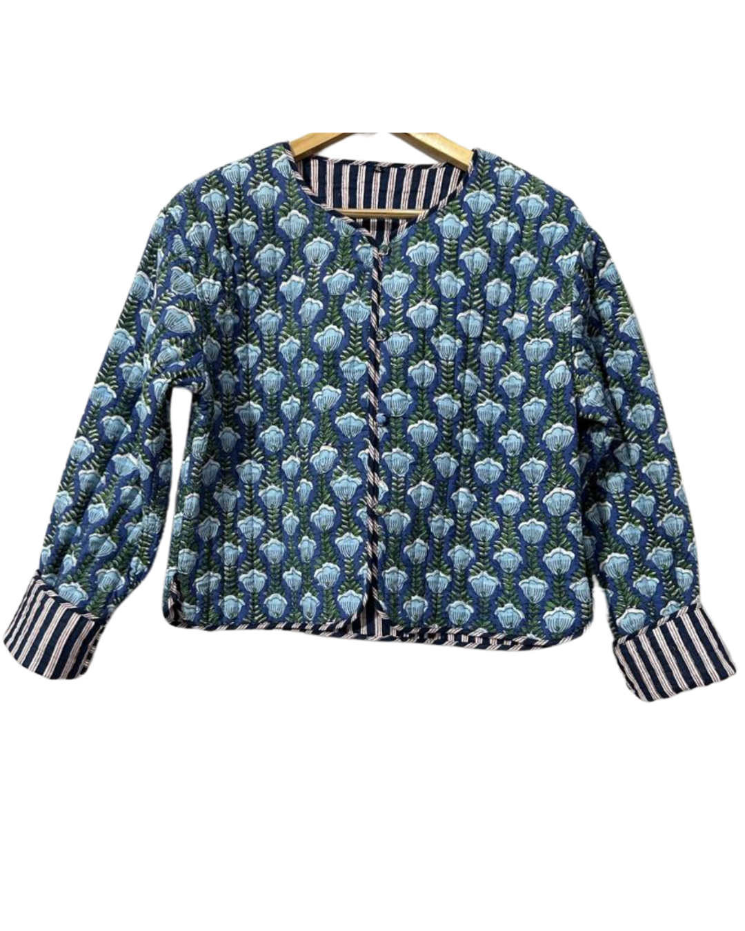 Block-Print Quilted Jacket