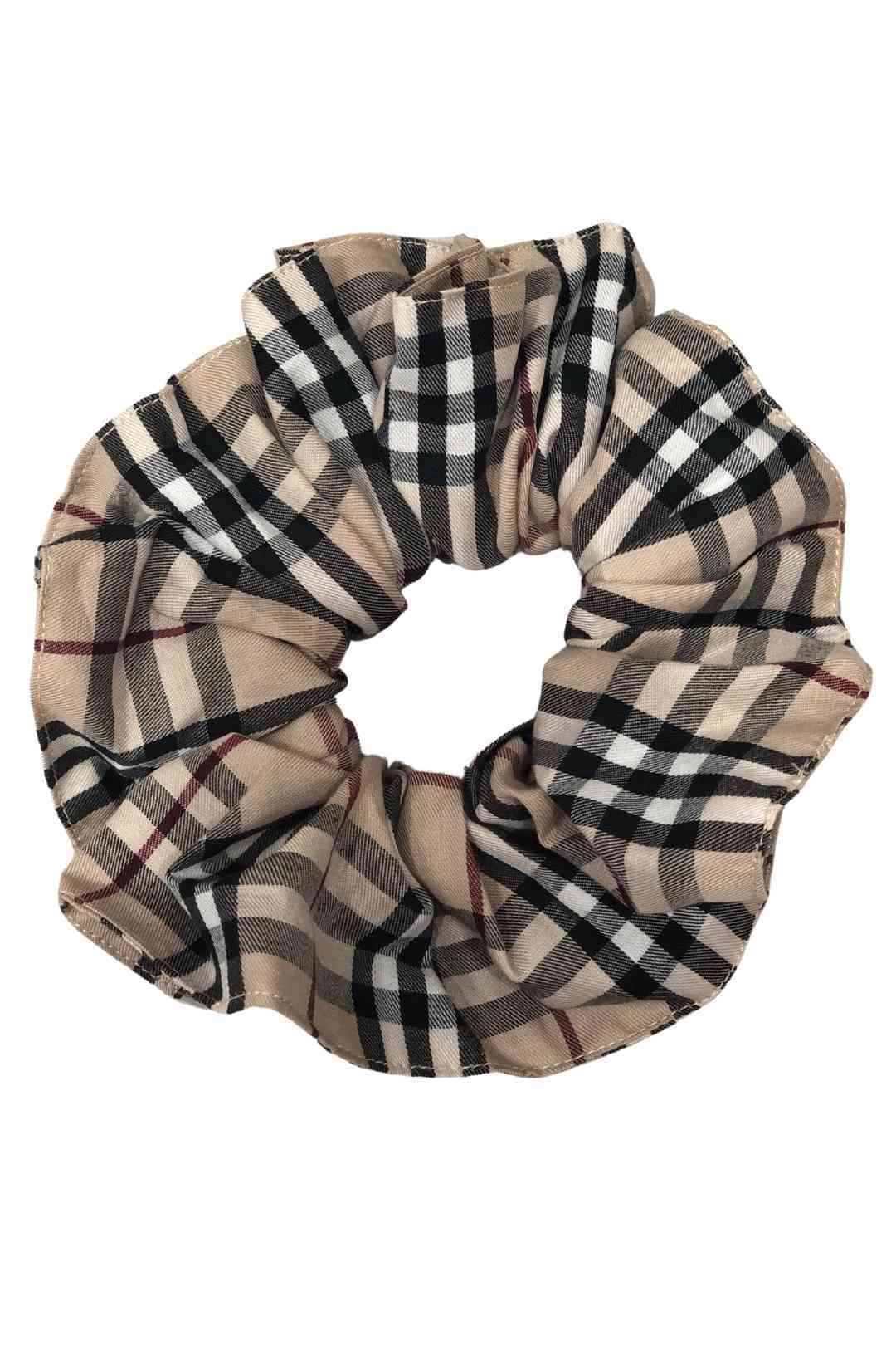 Ella Checked Oversized Scrunchie