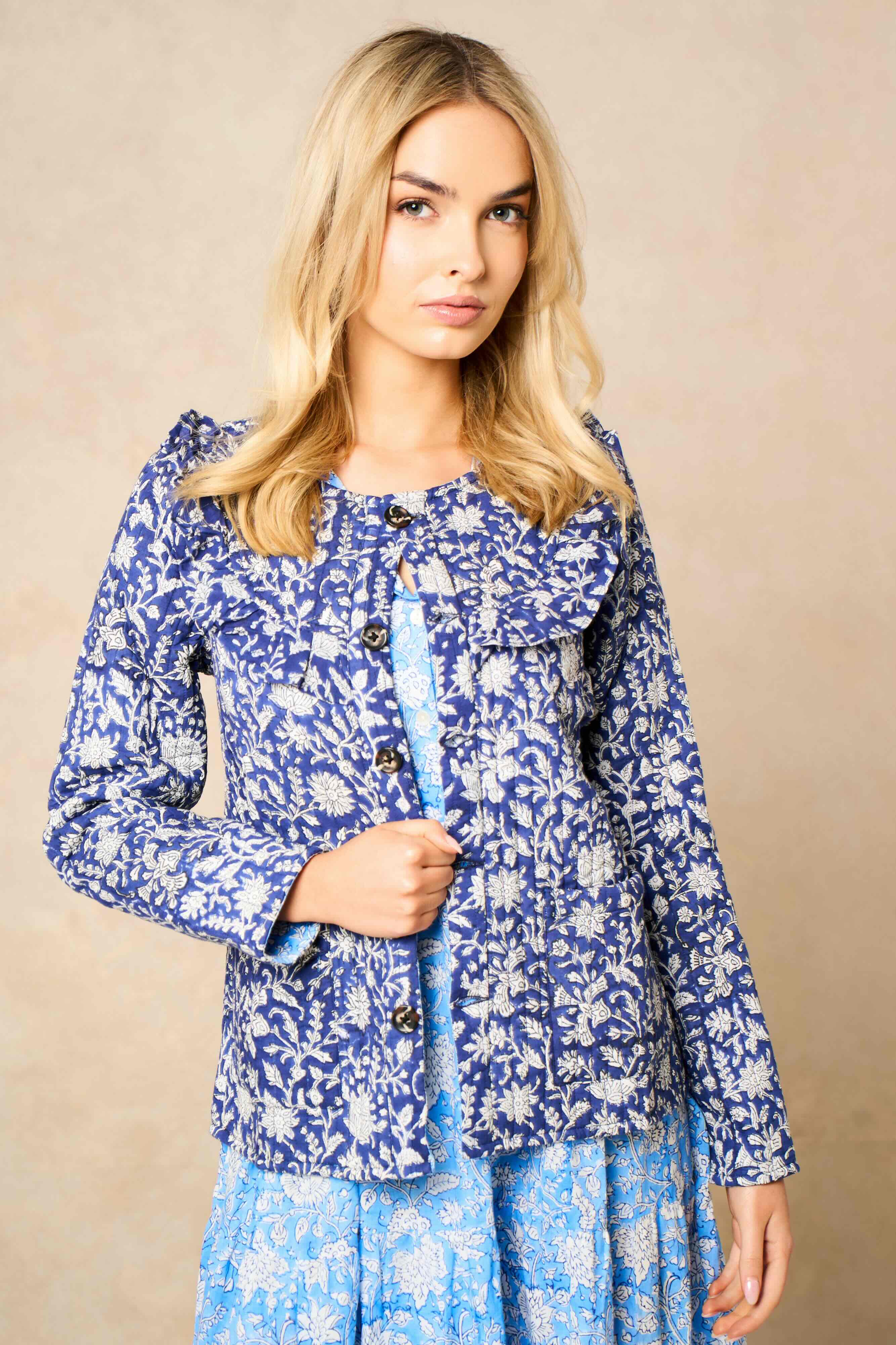 Chloe Reversible Quilted Cotton Jacket