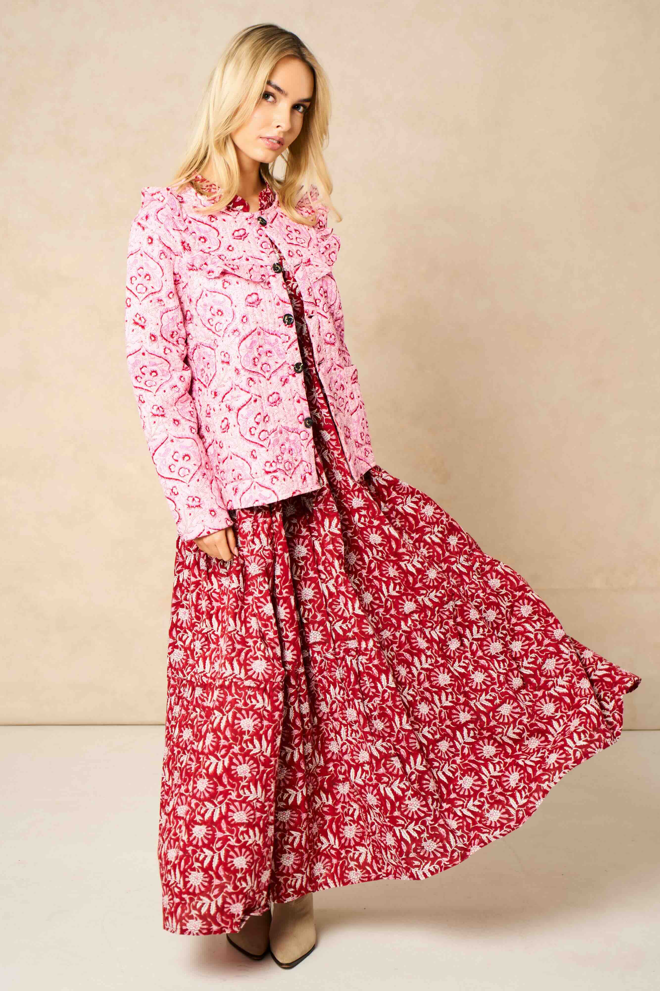 Emelia Reversible Quilted Cotton Jacket
