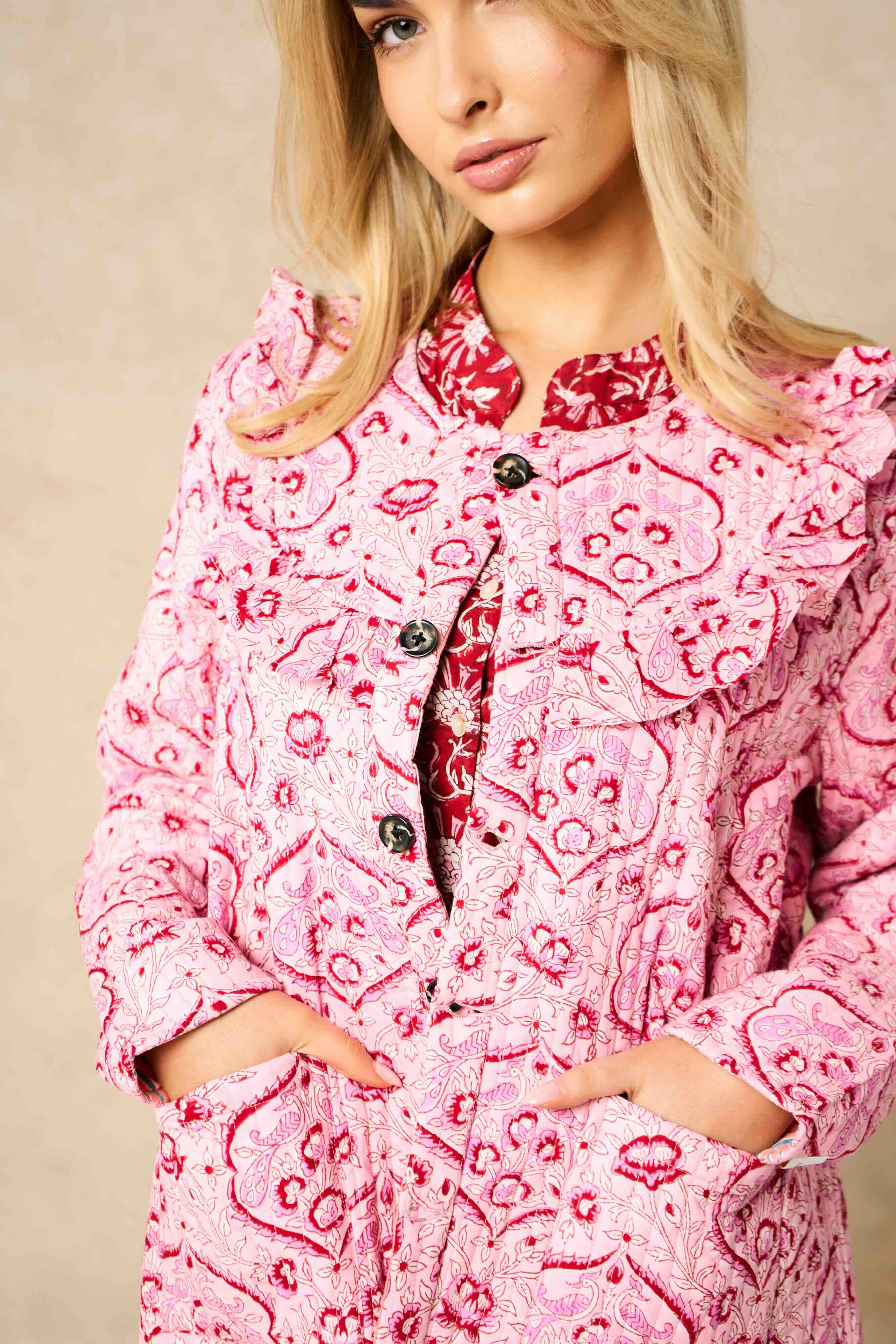 Emelia Reversible Quilted Cotton Jacket