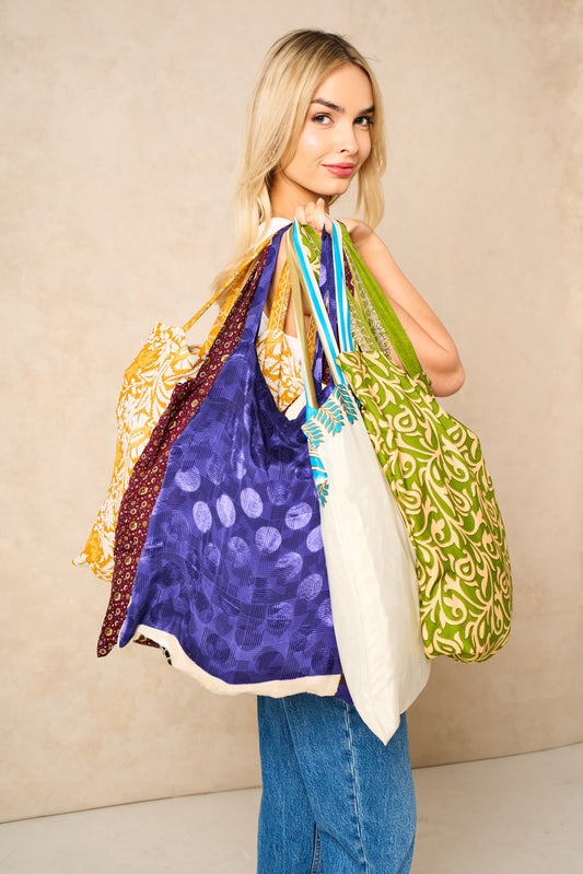 Upcycled Saree Tote Bags