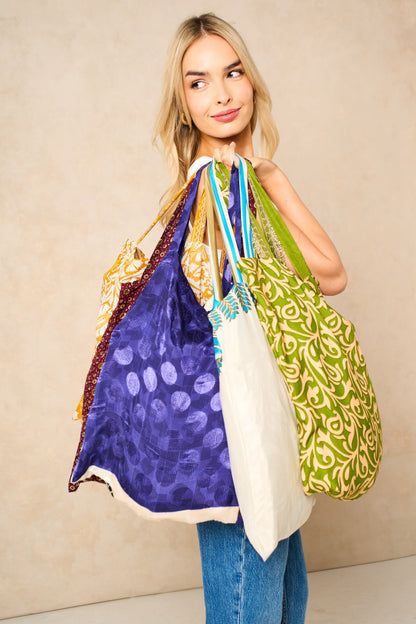 Upcycled Saree Tote Bags
