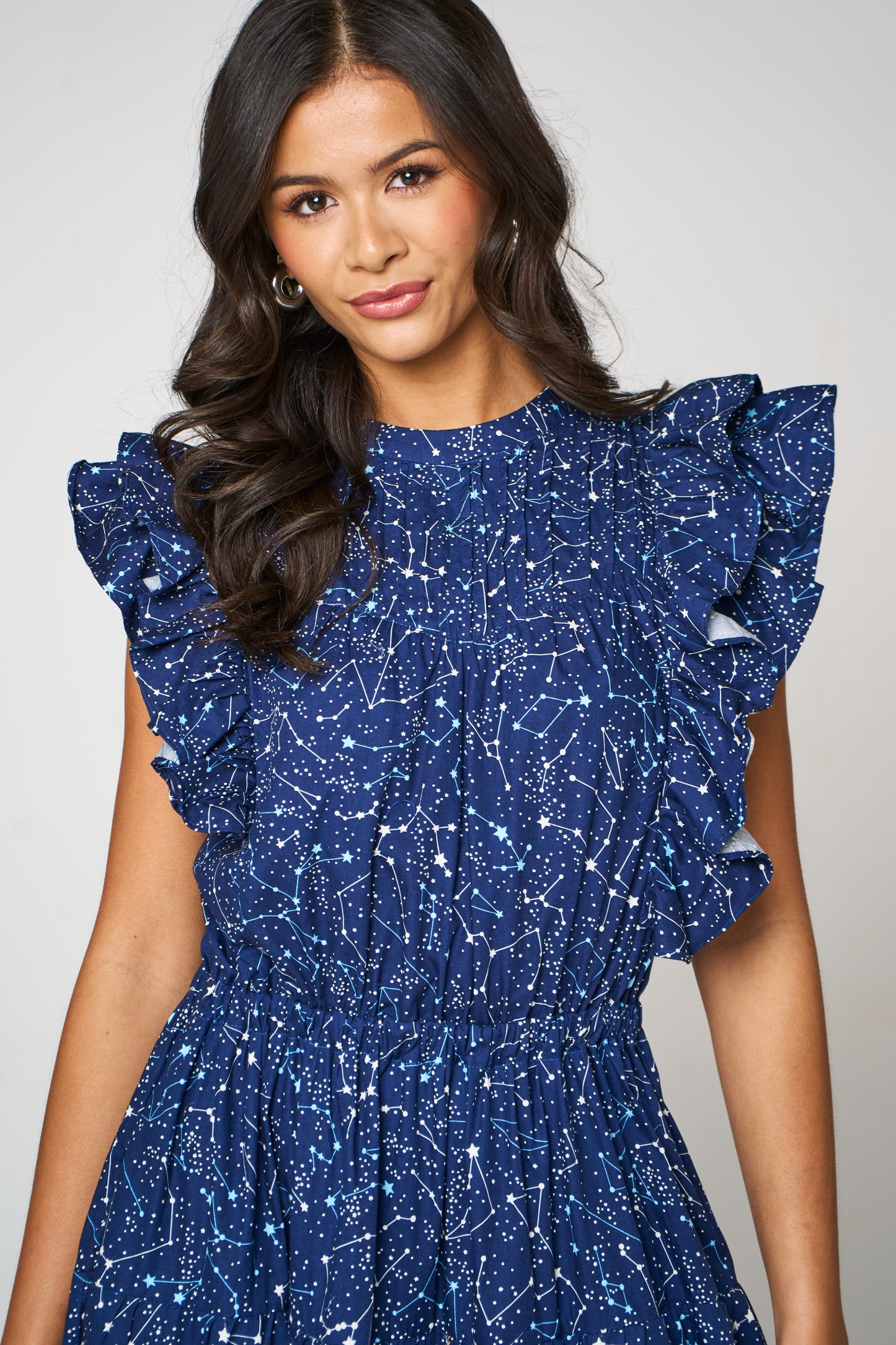 Stars In The Sky Ruffle Maxi Dress