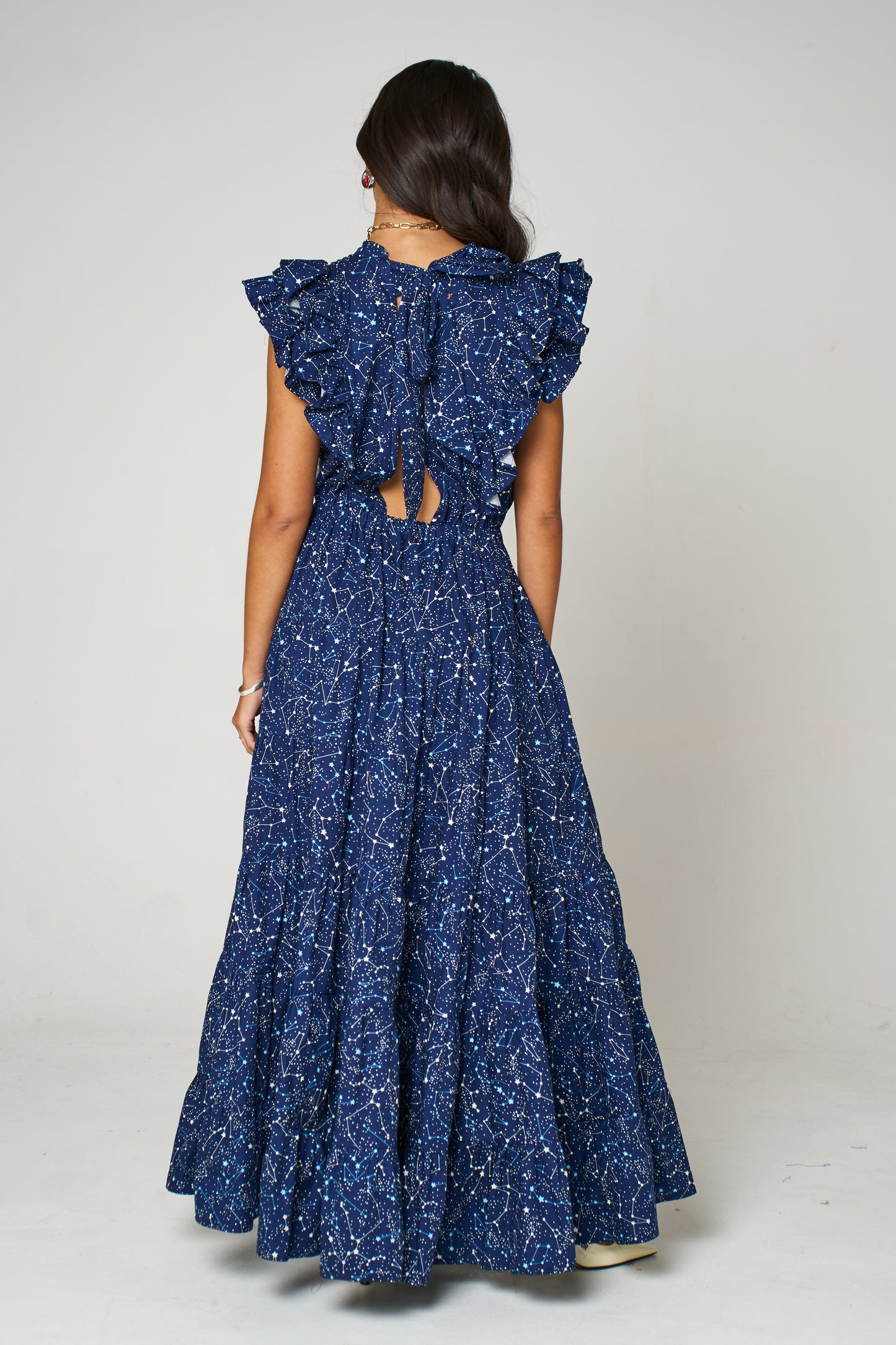 Stars In The Sky Ruffle Maxi Dress