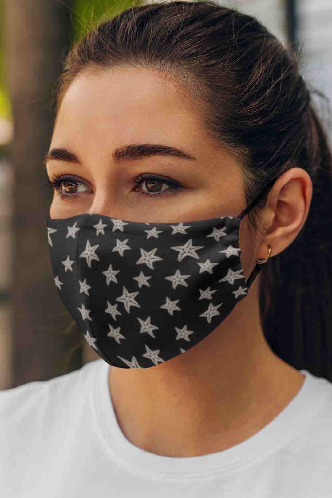 Iris Star Print Reusable Face Covering
