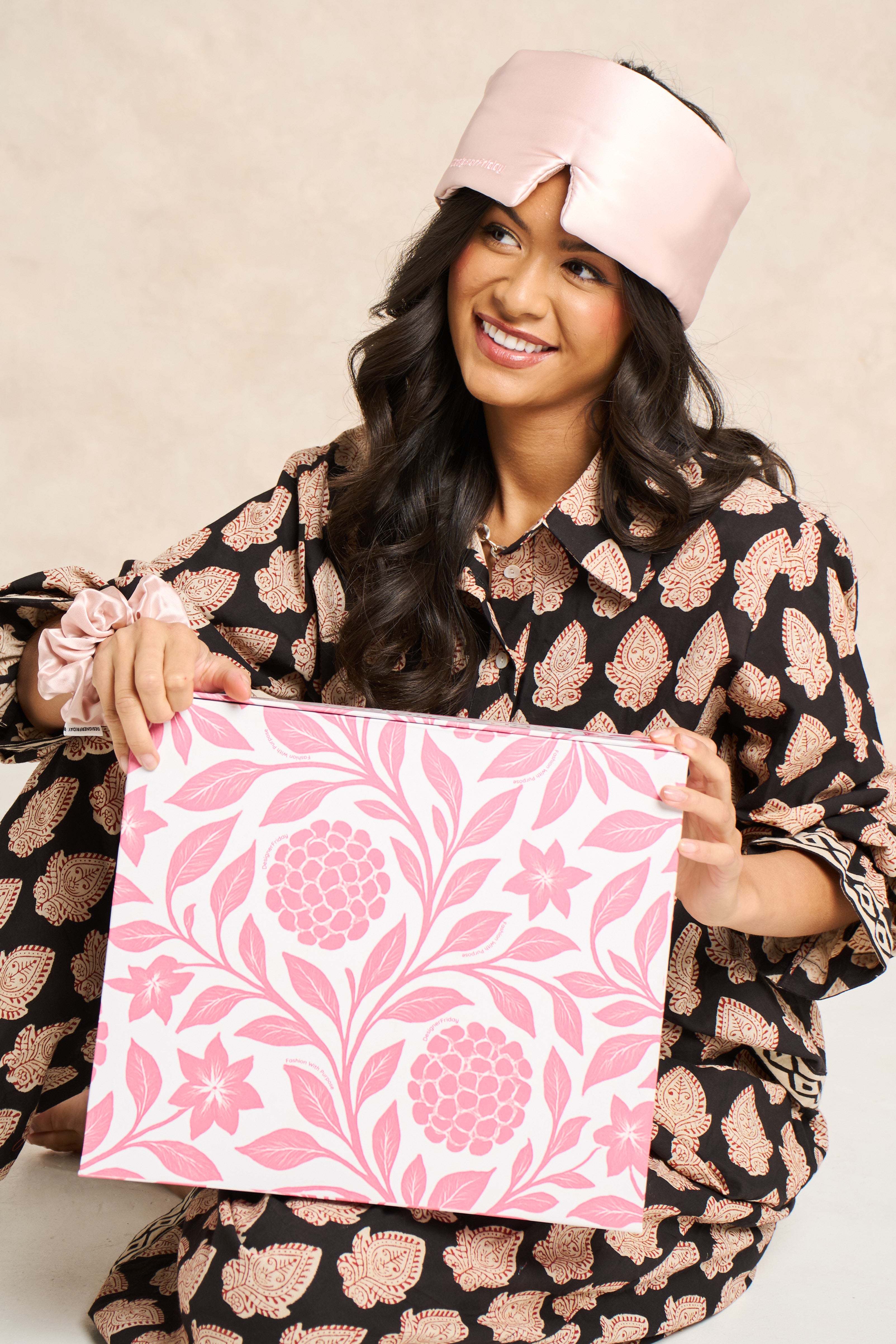Molly Midnight Black Block Print Matching Set