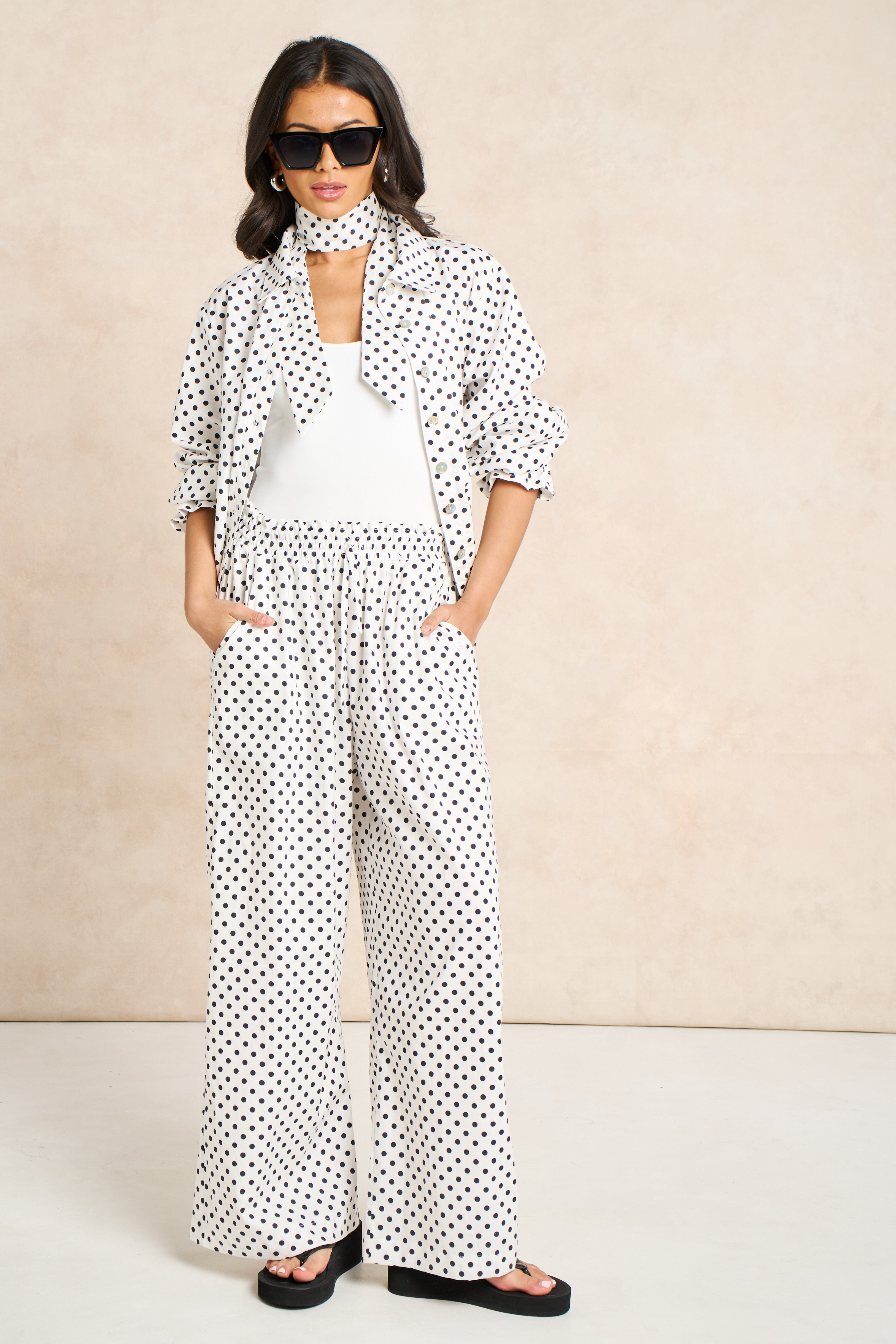 Polka Dot Block Print Matching Set