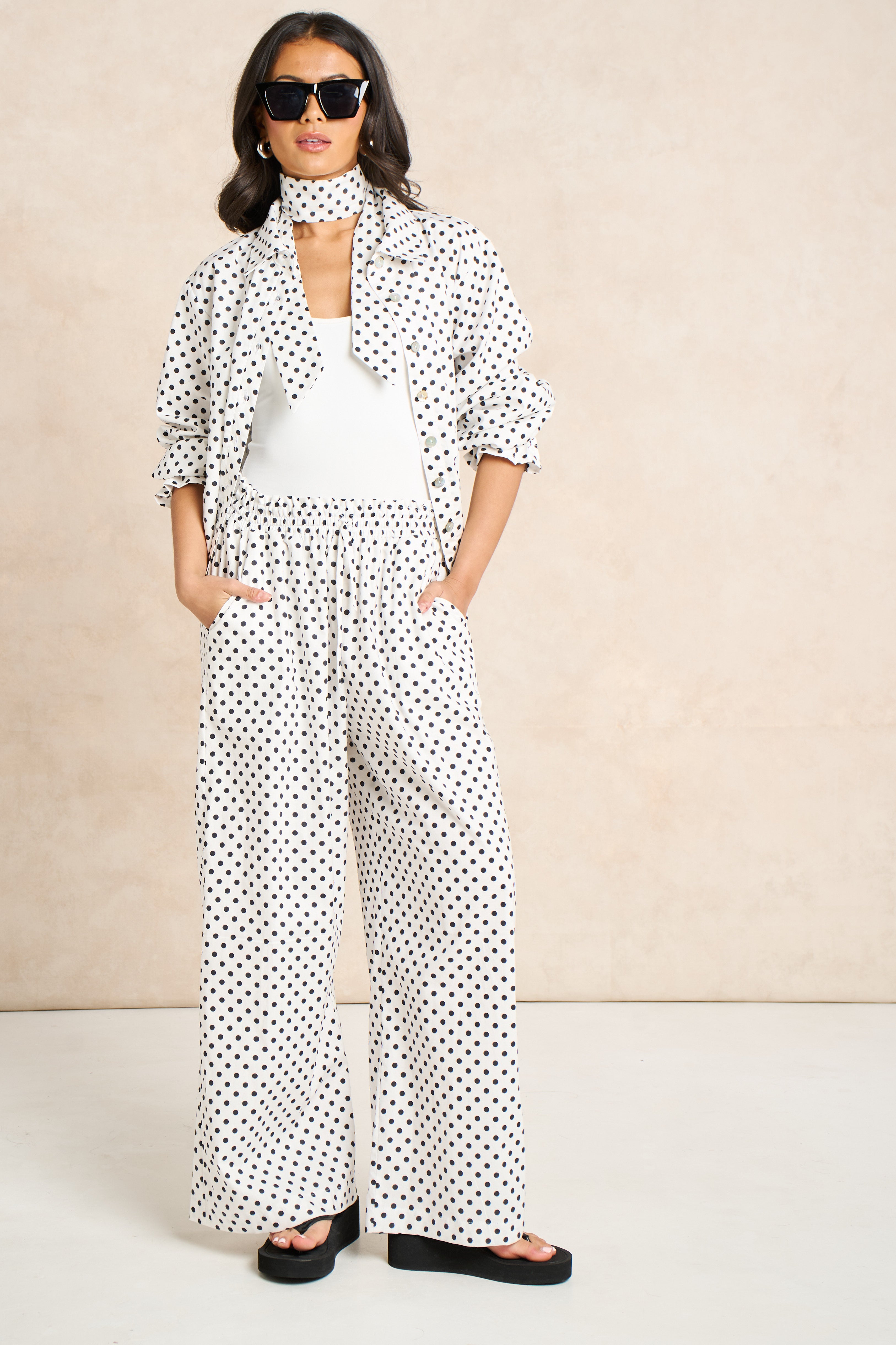 Polka Dot Block Print Matching Set