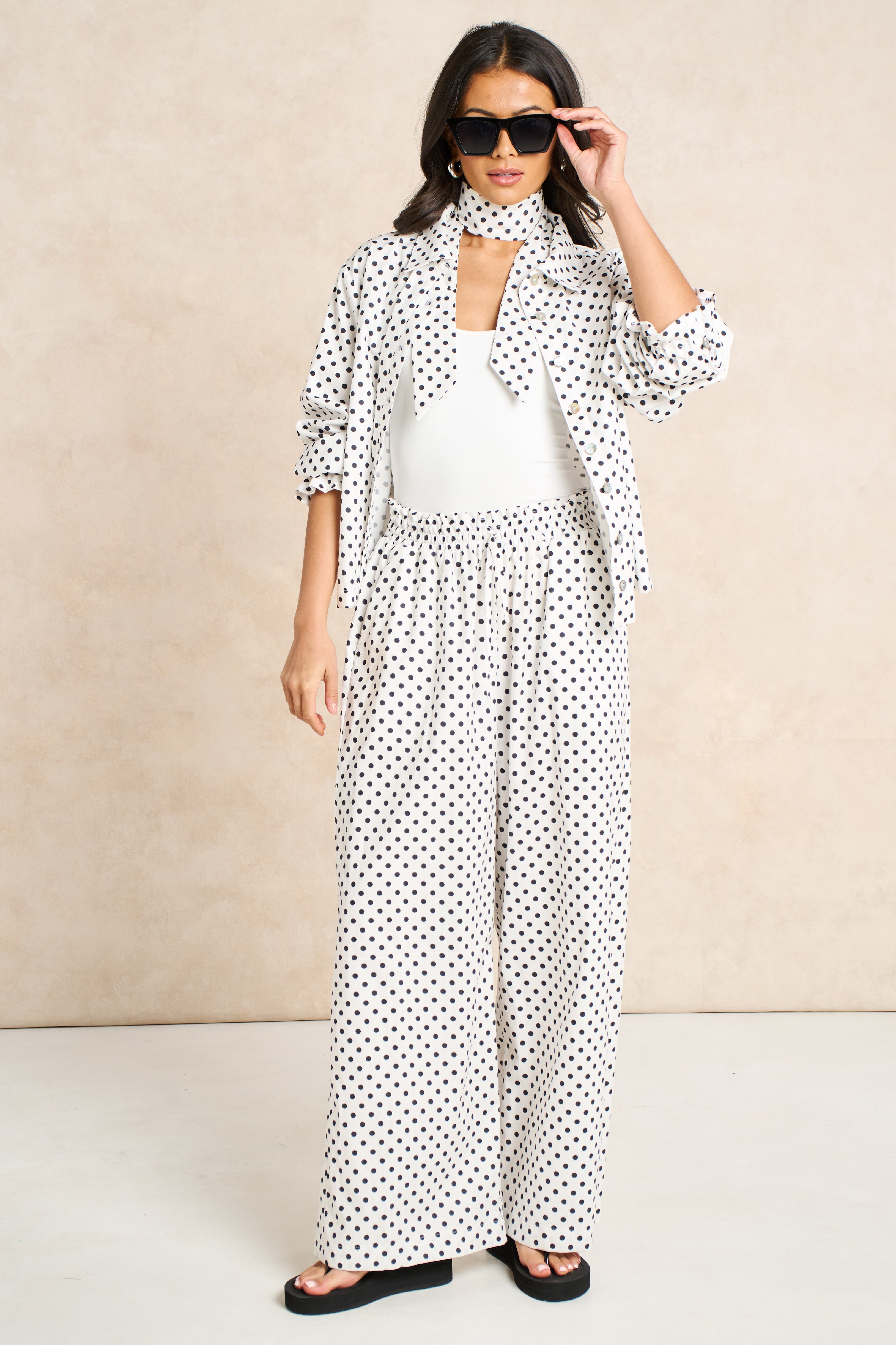 Polka Dot Block Print Matching Set