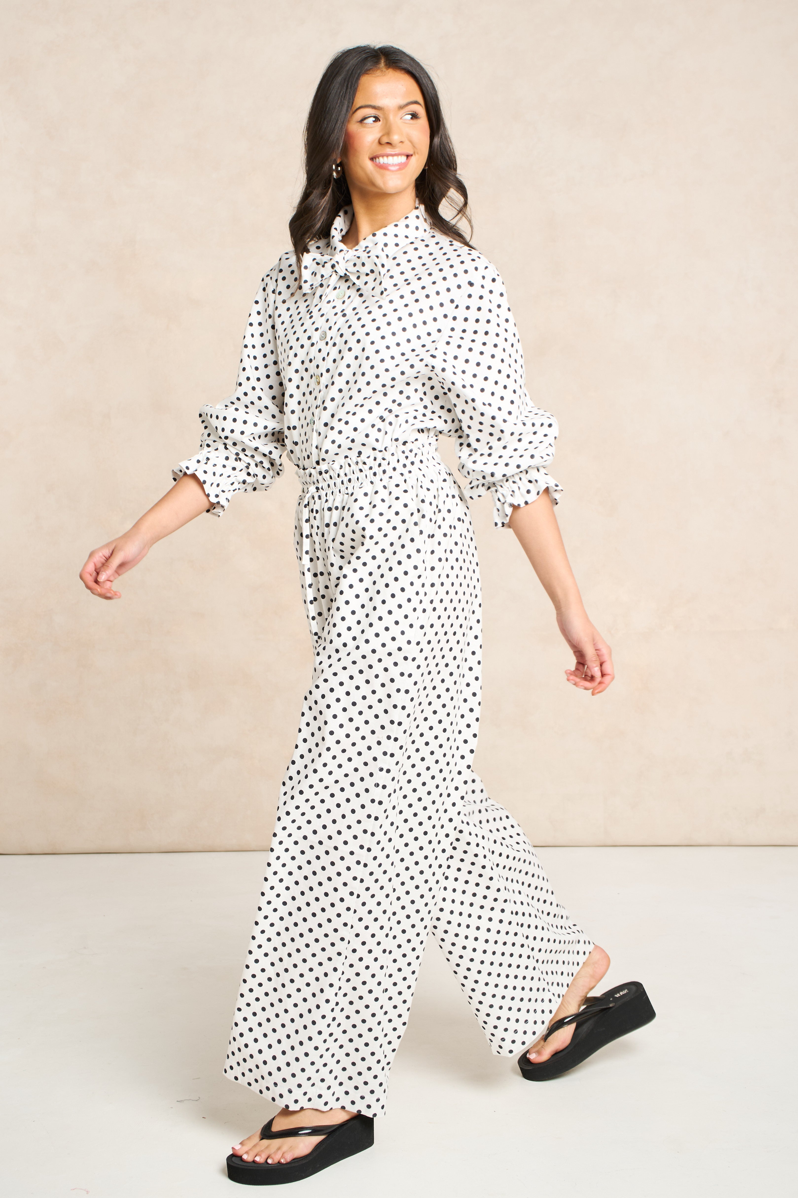 Polka Dot Block Print Matching Set
