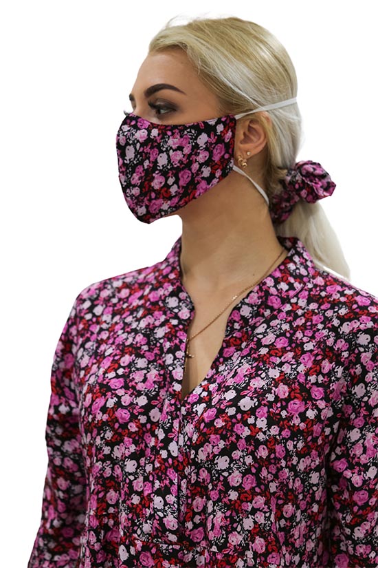Caressa Floral Print Reusable Face Covering