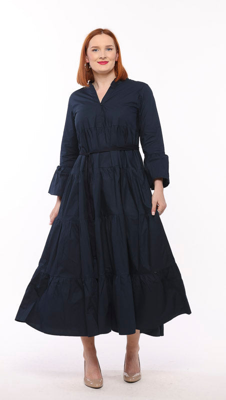 Annie Cotton Poplin Maxi Dress Black