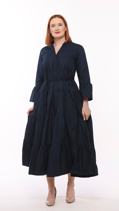 Annie Cotton Poplin Maxi Dress Black