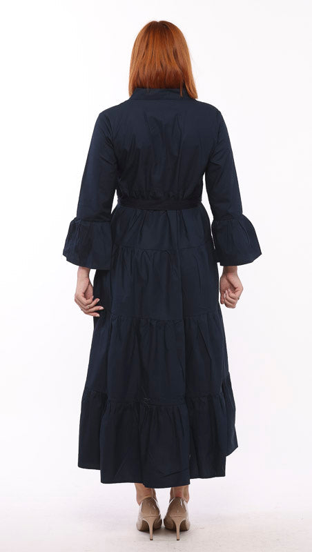 Annie Cotton Poplin Maxi Dress Black