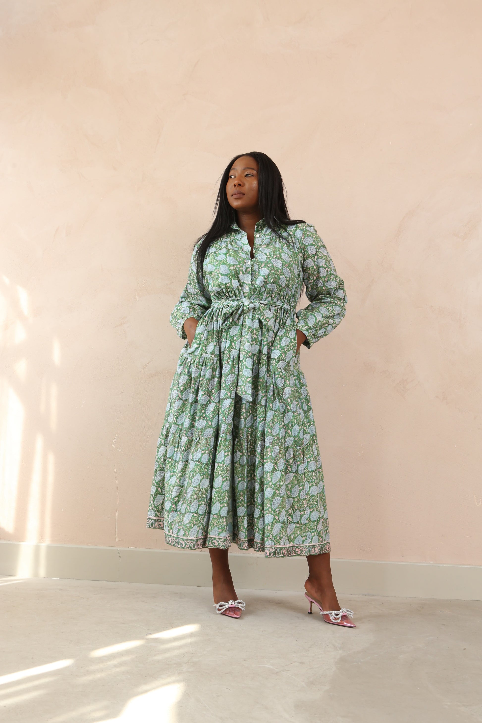 DF Cotton Maxi Dress Full Sleeves DesignerFriday DF Cotton Maxi Dress Full Sleeves DesignerFriday