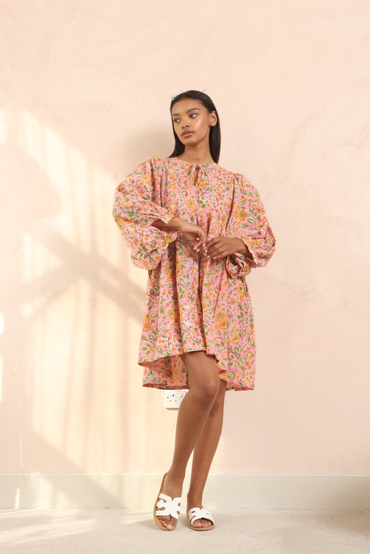 Emma Full Sleeve Midi Smock Dress