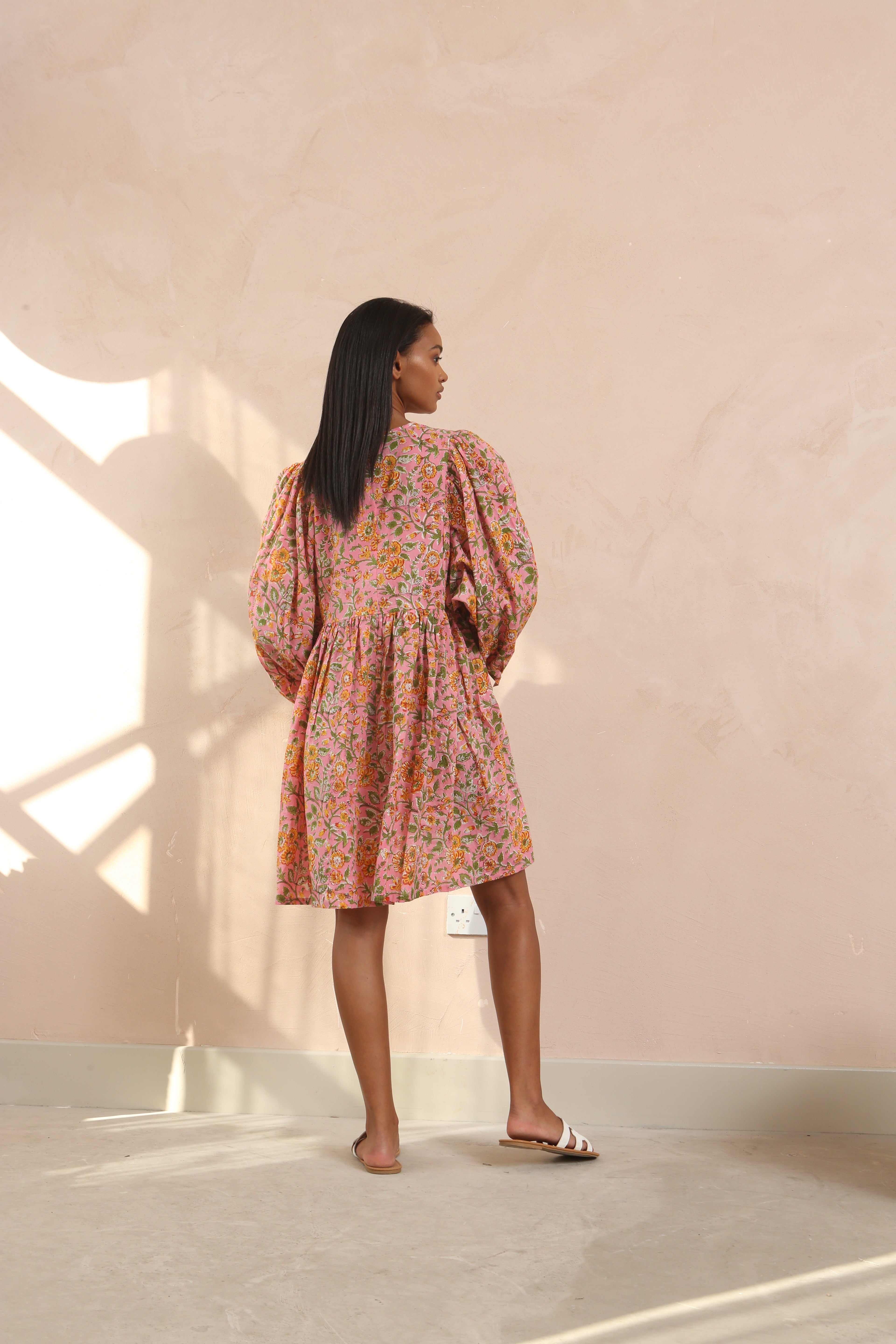 Emma Full Sleeve Midi Smock Dress