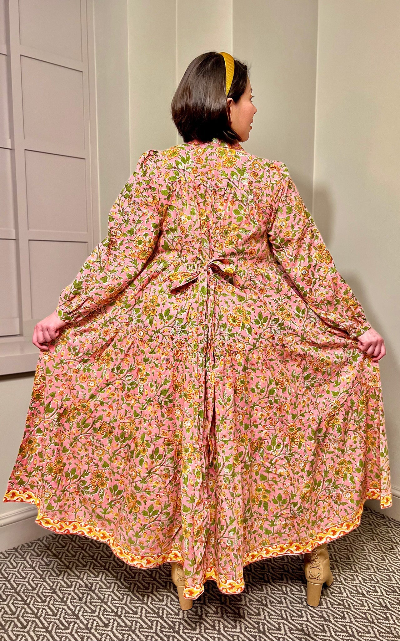 DF Cotton Maxi Dress Full Sleeves – DesignerFriday