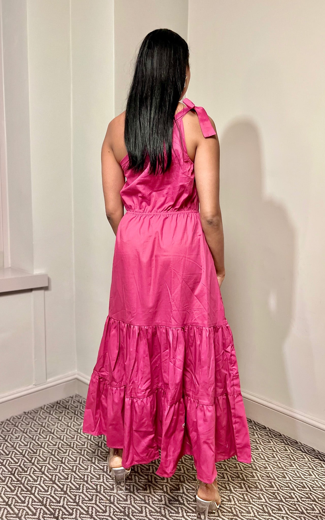 Rosalie One-Shoulder Cotton Maxi Dress