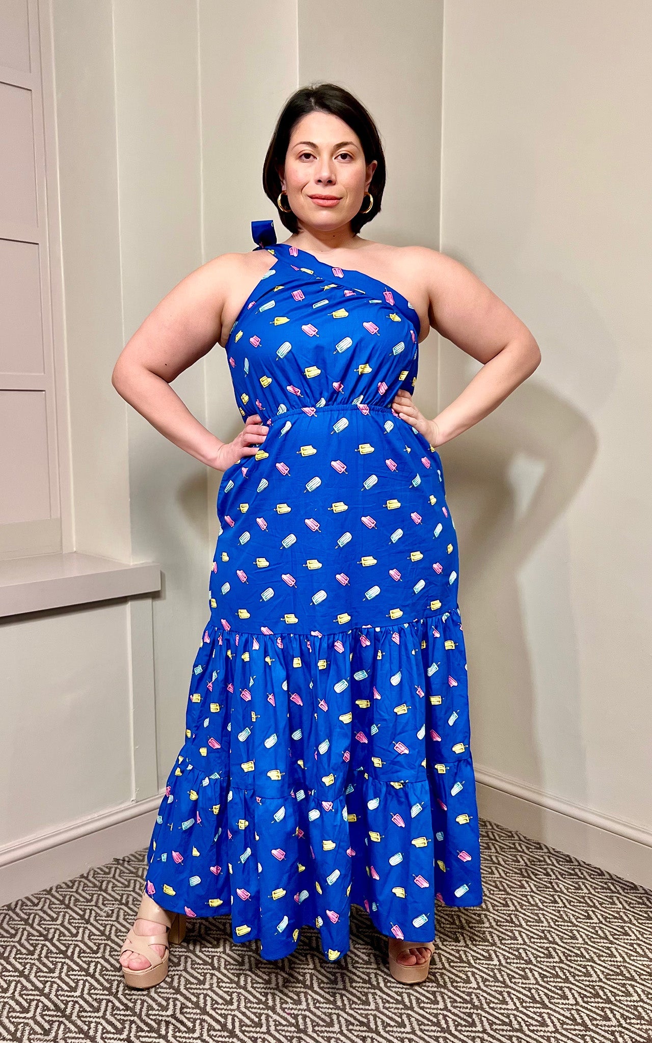 Candice Off Shoulder Cotton Maxi Dress