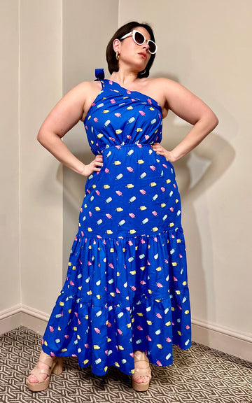 Candice Off Shoulder Cotton Maxi Dress