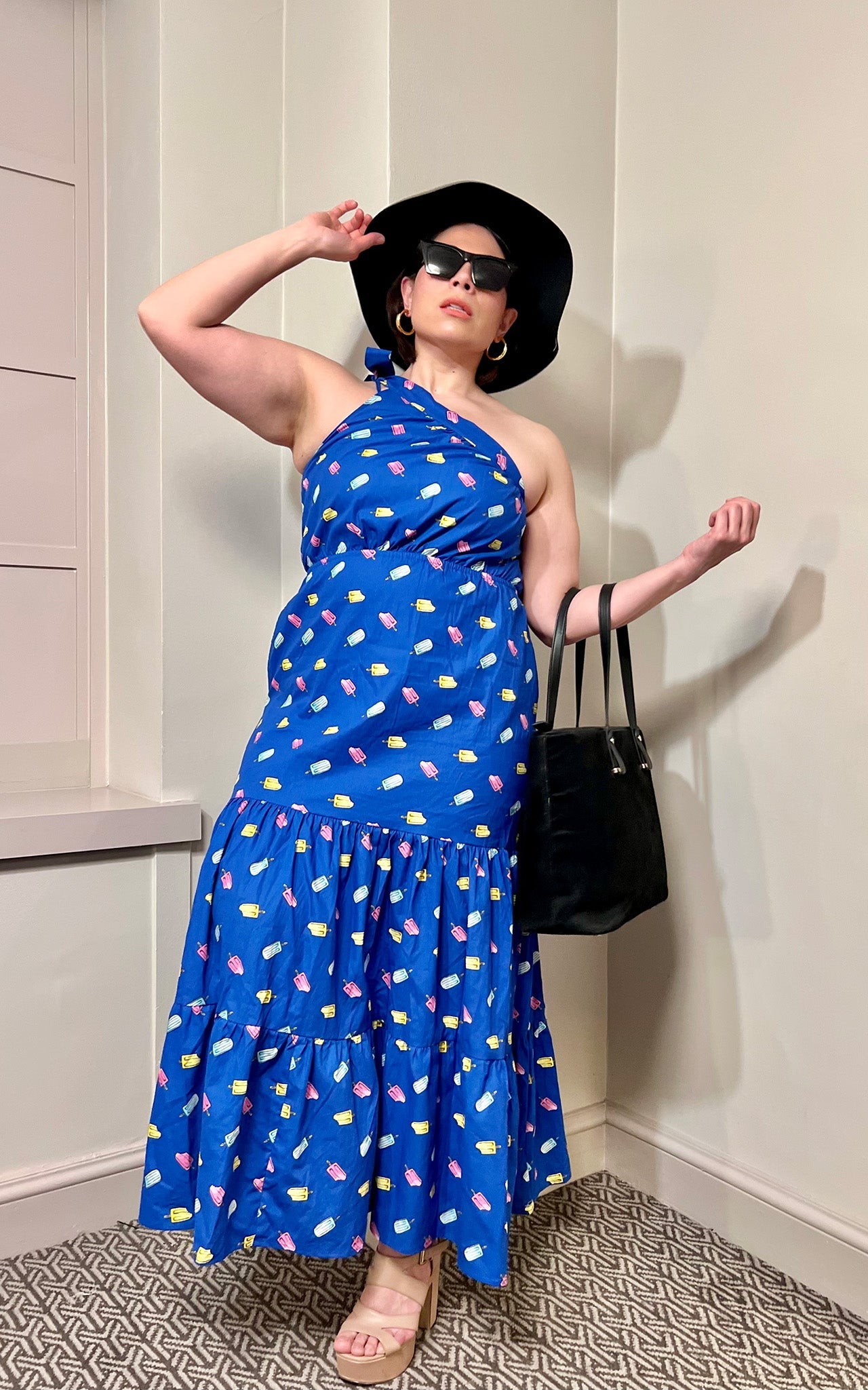 Candice Off Shoulder Cotton Maxi Dress