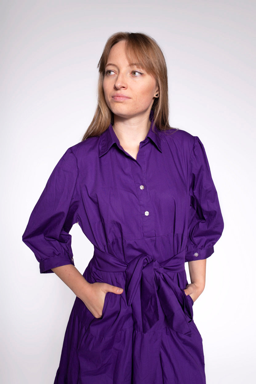 Ashley Cotton Poplin Midi Dress