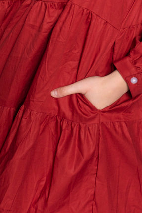 Kate Cotton-Poplin Maxi Dress With Sleeves