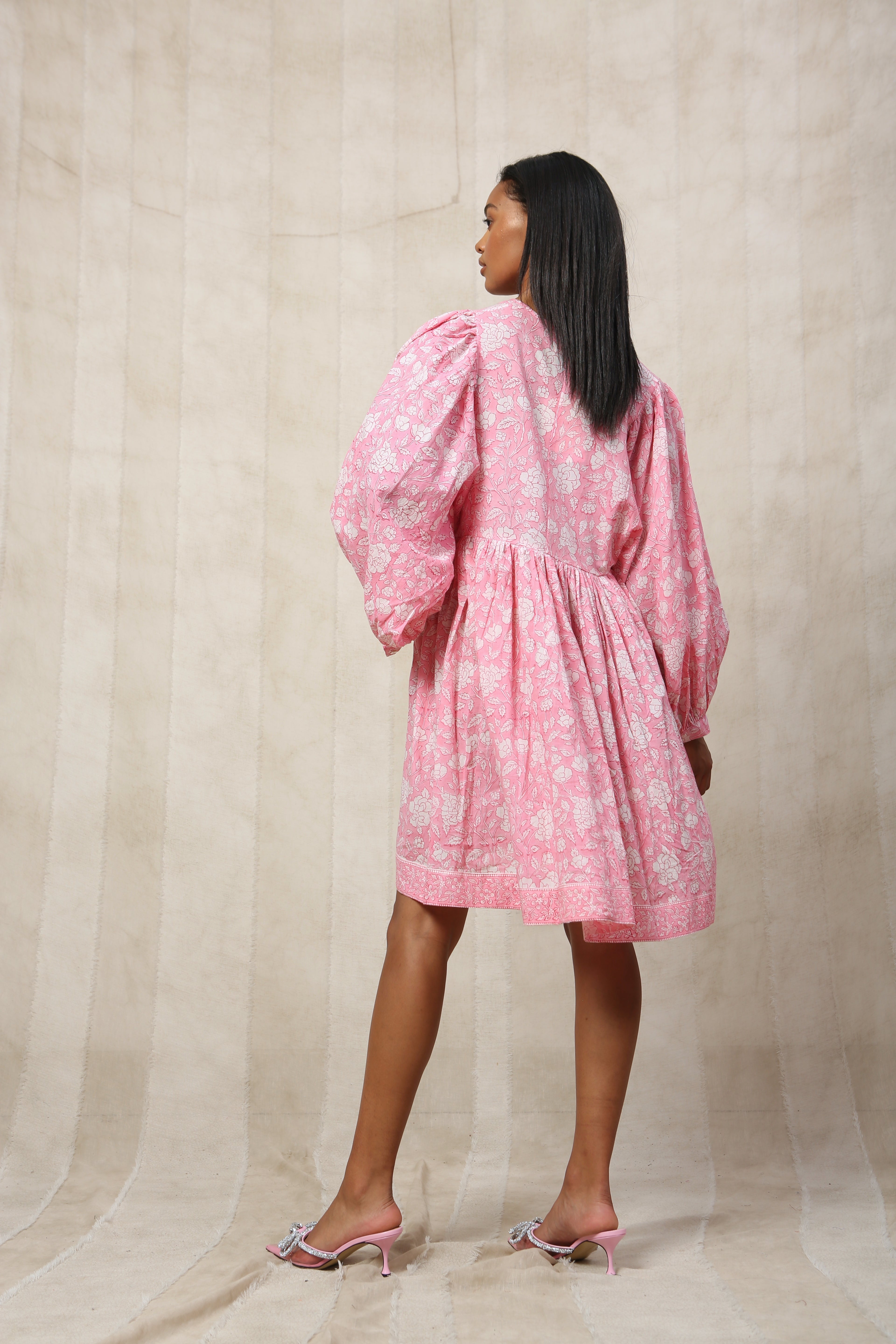 Blossom Full Sleeve Midi Smock Dress