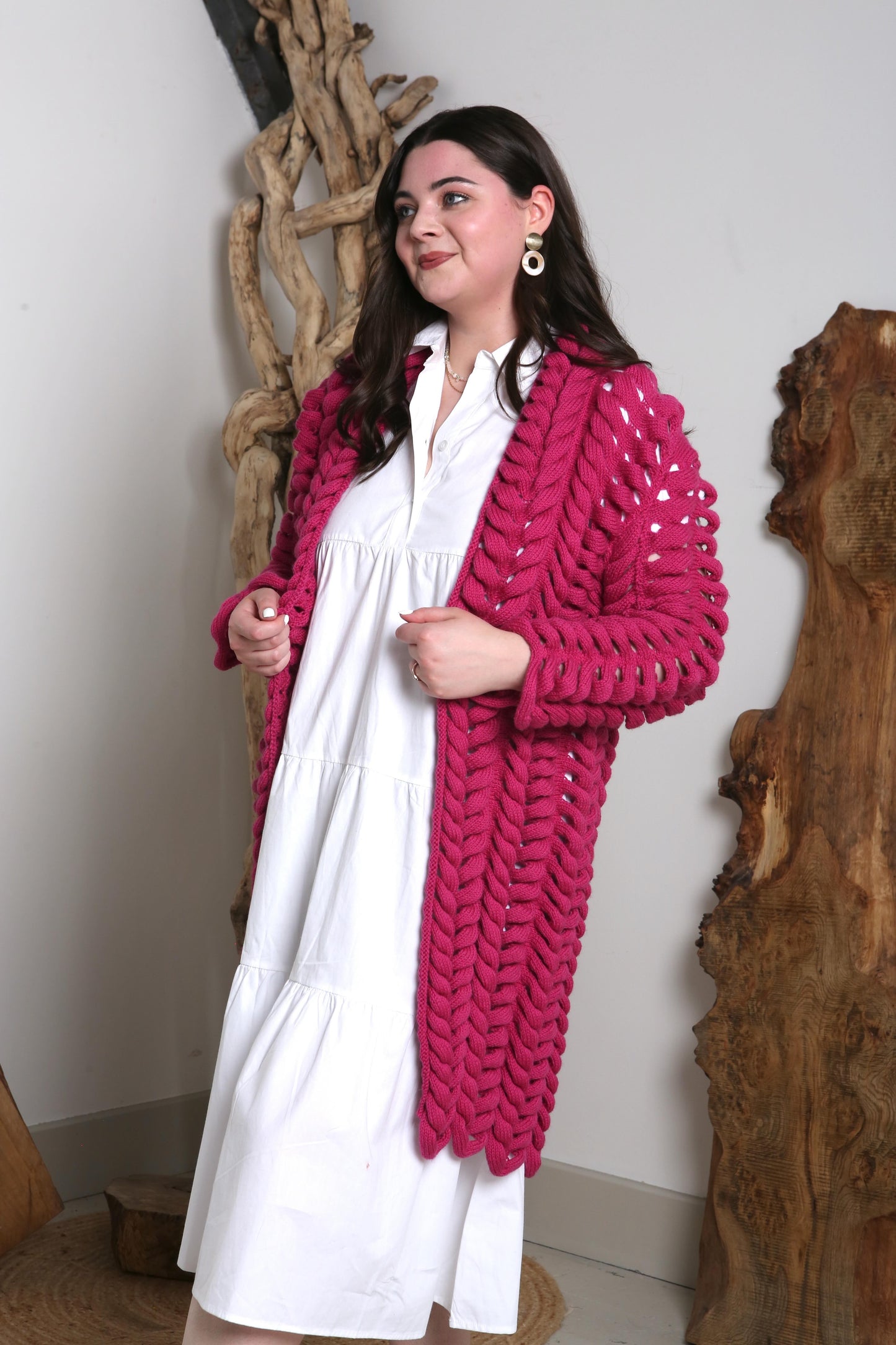 DesignerFriday Lotus Motif Knit Cardigan