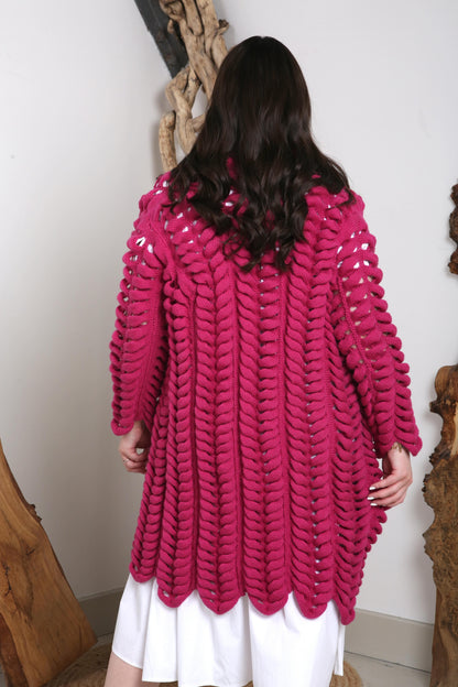 DesignerFriday Lotus Motif Knit Cardigan