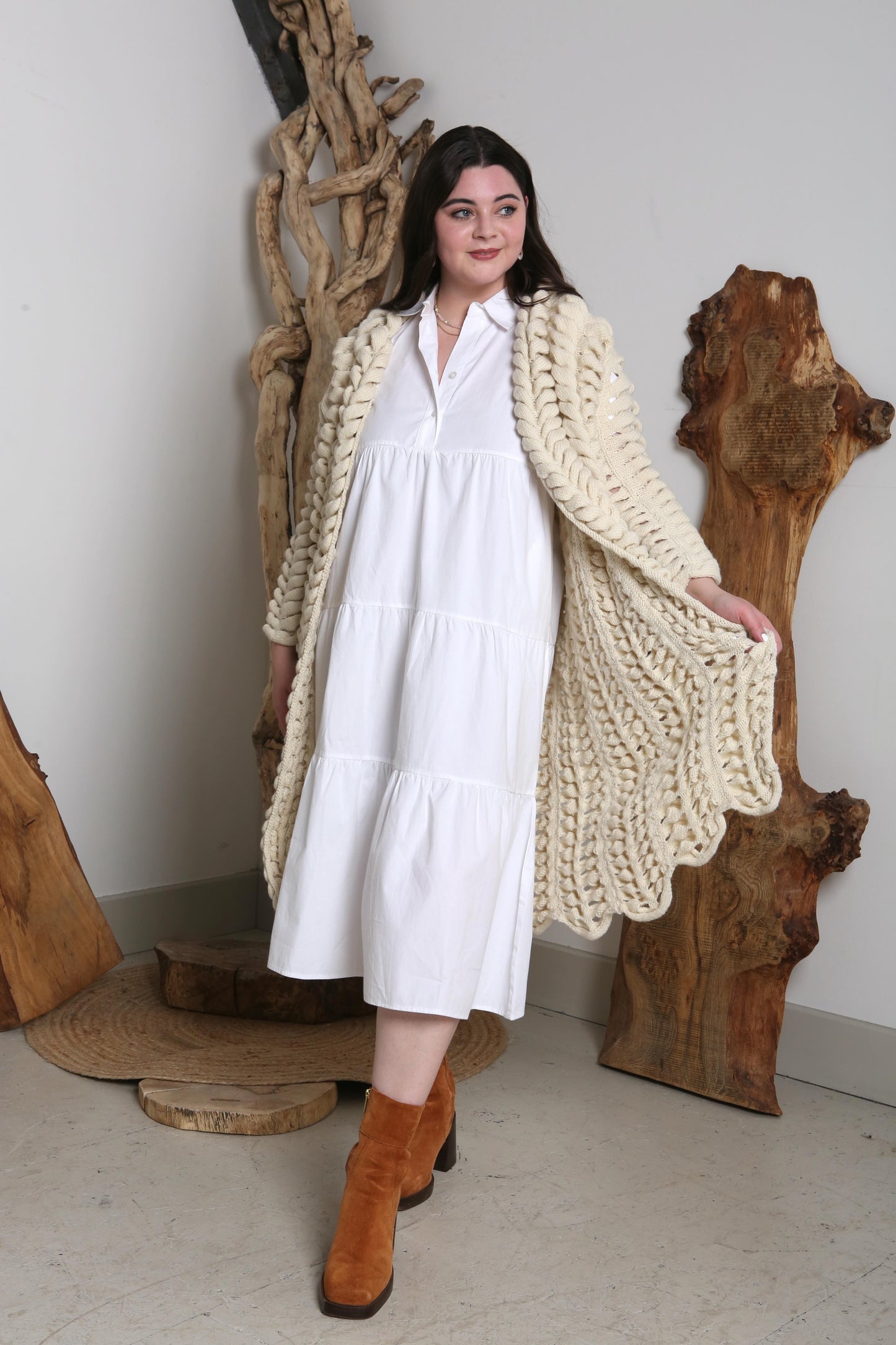 DesignerFriday Lotus Motif Knit Cardigan