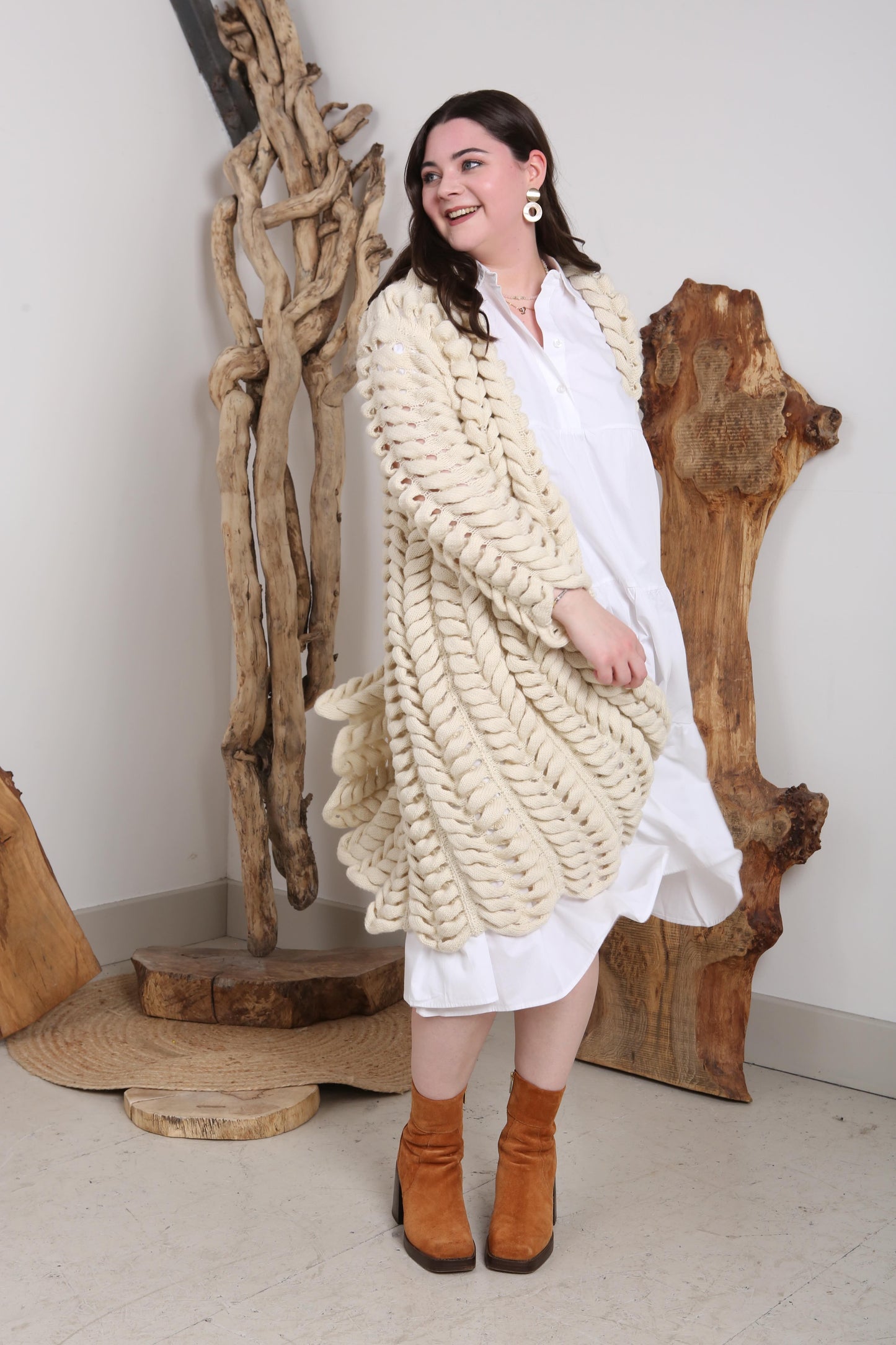 DesignerFriday Lotus Motif Knit Cardigan